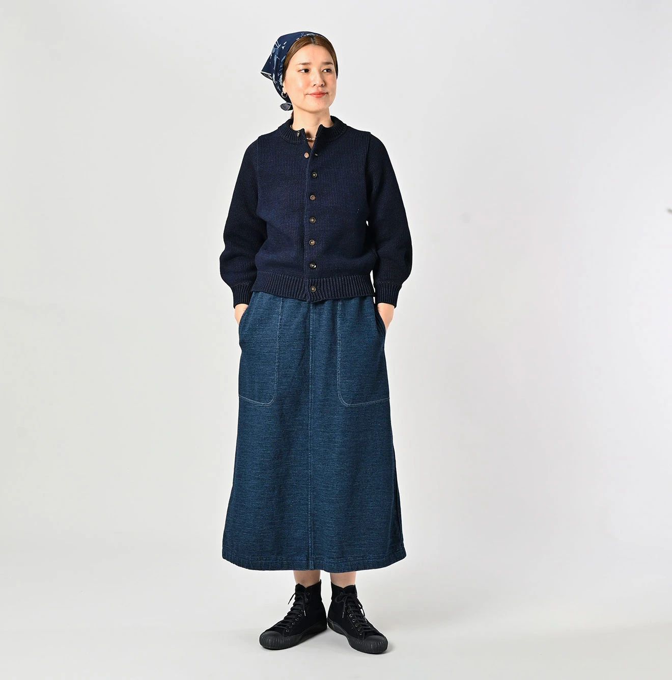 45R(フォーティファイブアール) |インディゴニットのパフカーディガン