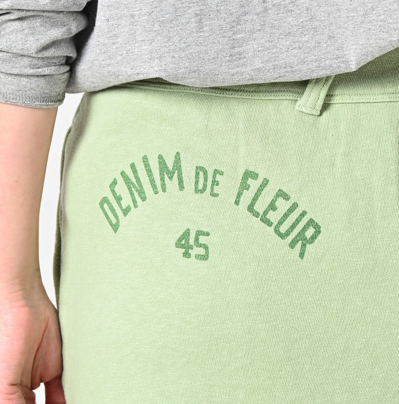 45R(フォーティファイブアール) |ガーゼ裏毛ロゴプリントのスカート