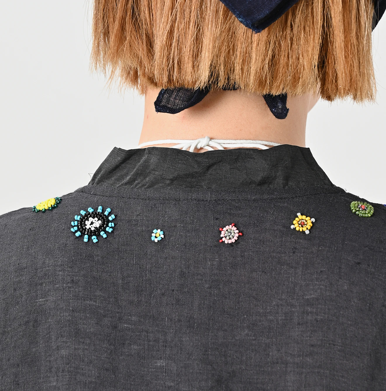 45R(フォーティファイブアール) |インドリネンビーズ刺繍のカシュクールドレス