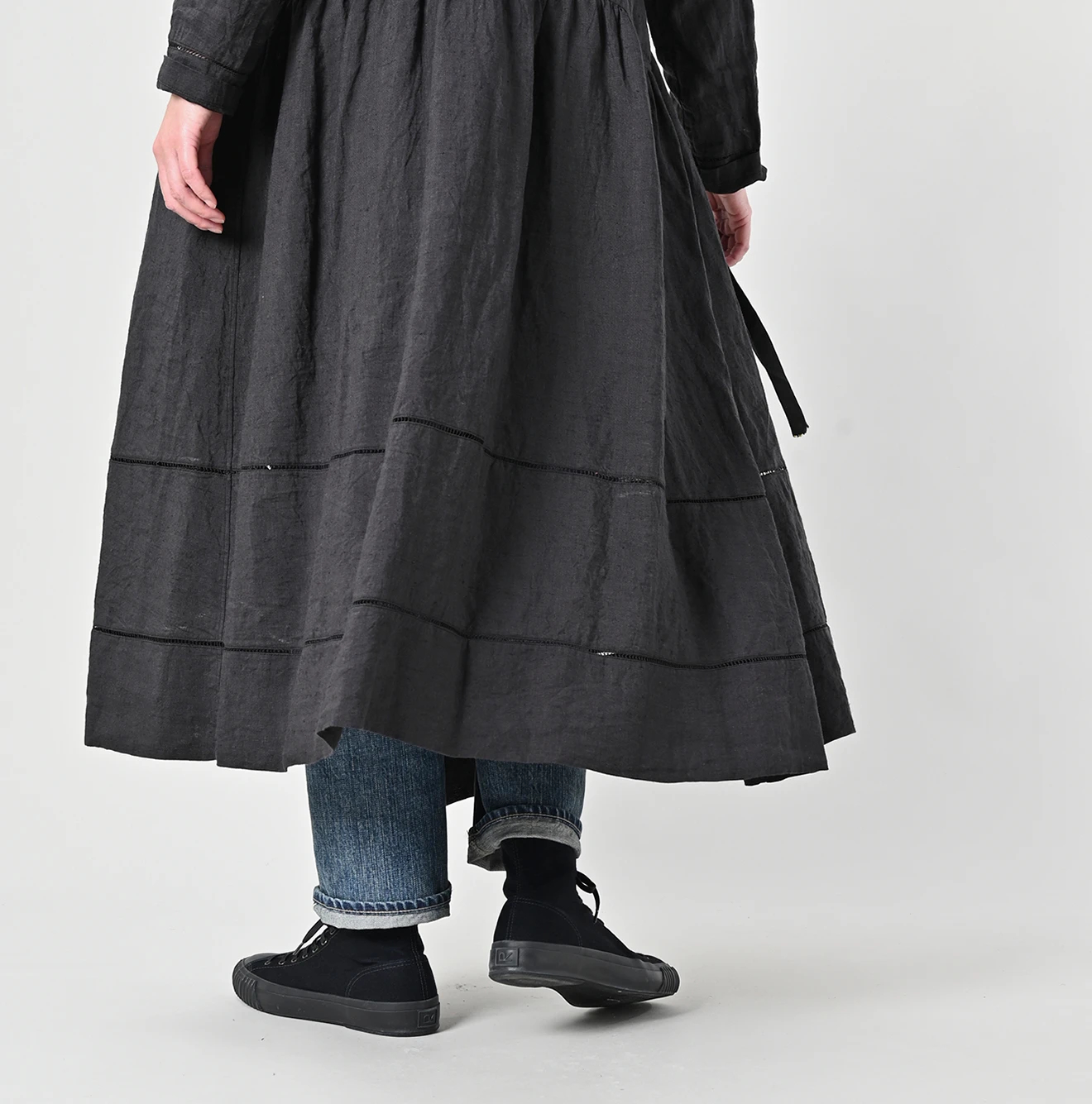 45R(フォーティファイブアール) |インドリネンビーズ刺繍のカシュクールドレス