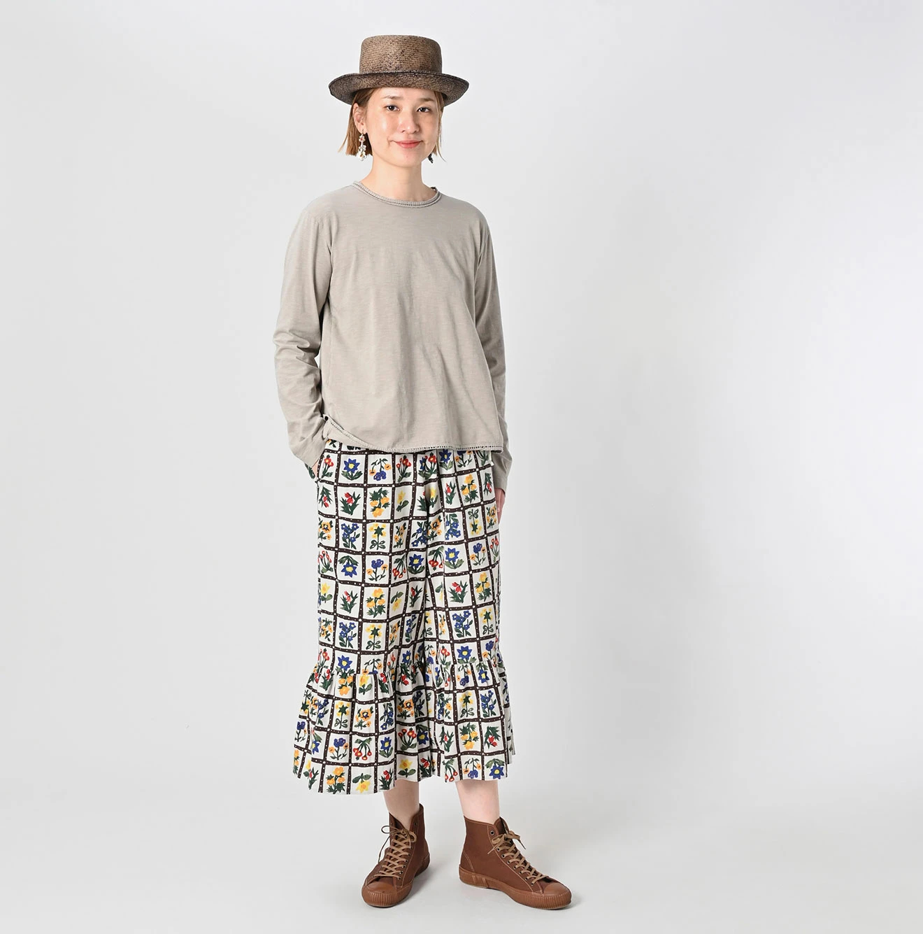 45R(フォーティファイブアール) |スーピマ天竺のフレアTシャツ