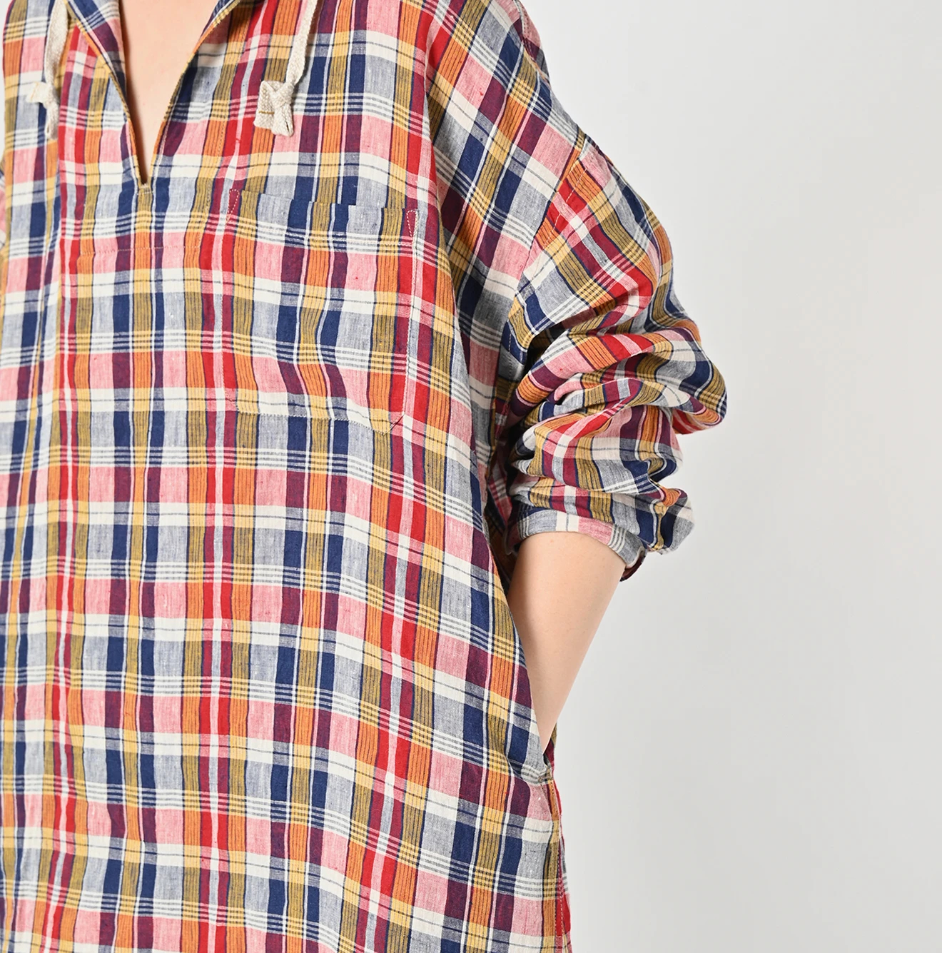 45R(フォーティファイブアール) |インドリネンマドラスのセーラードレス