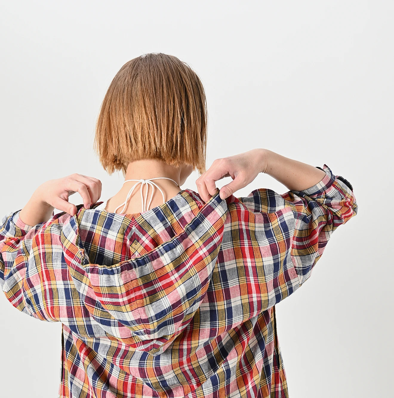 45R(フォーティファイブアール) |インドリネンマドラスのセーラードレス