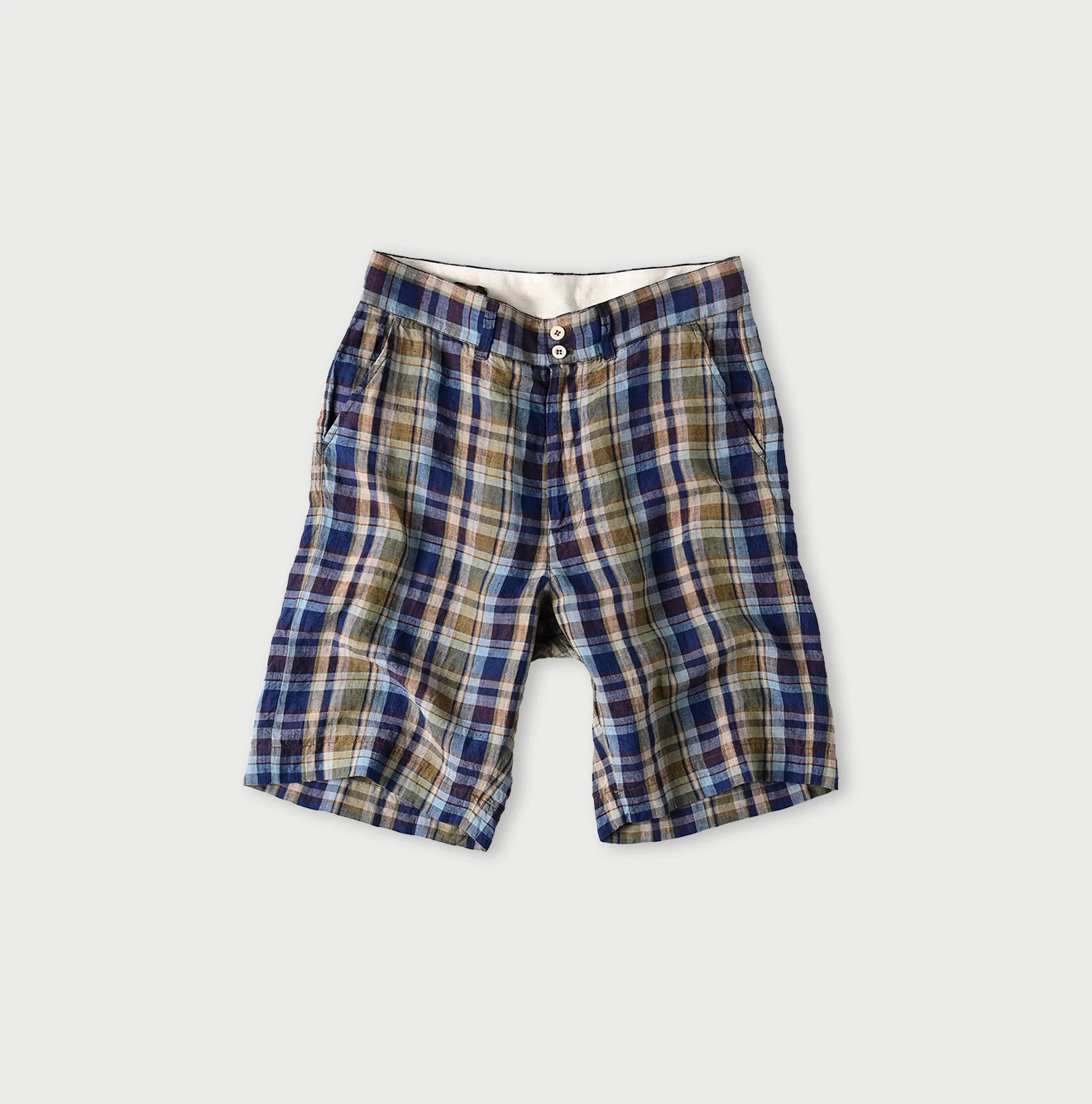 45R(フォーティファイブアール) |インドリネンマドラスのニームショーツMEN