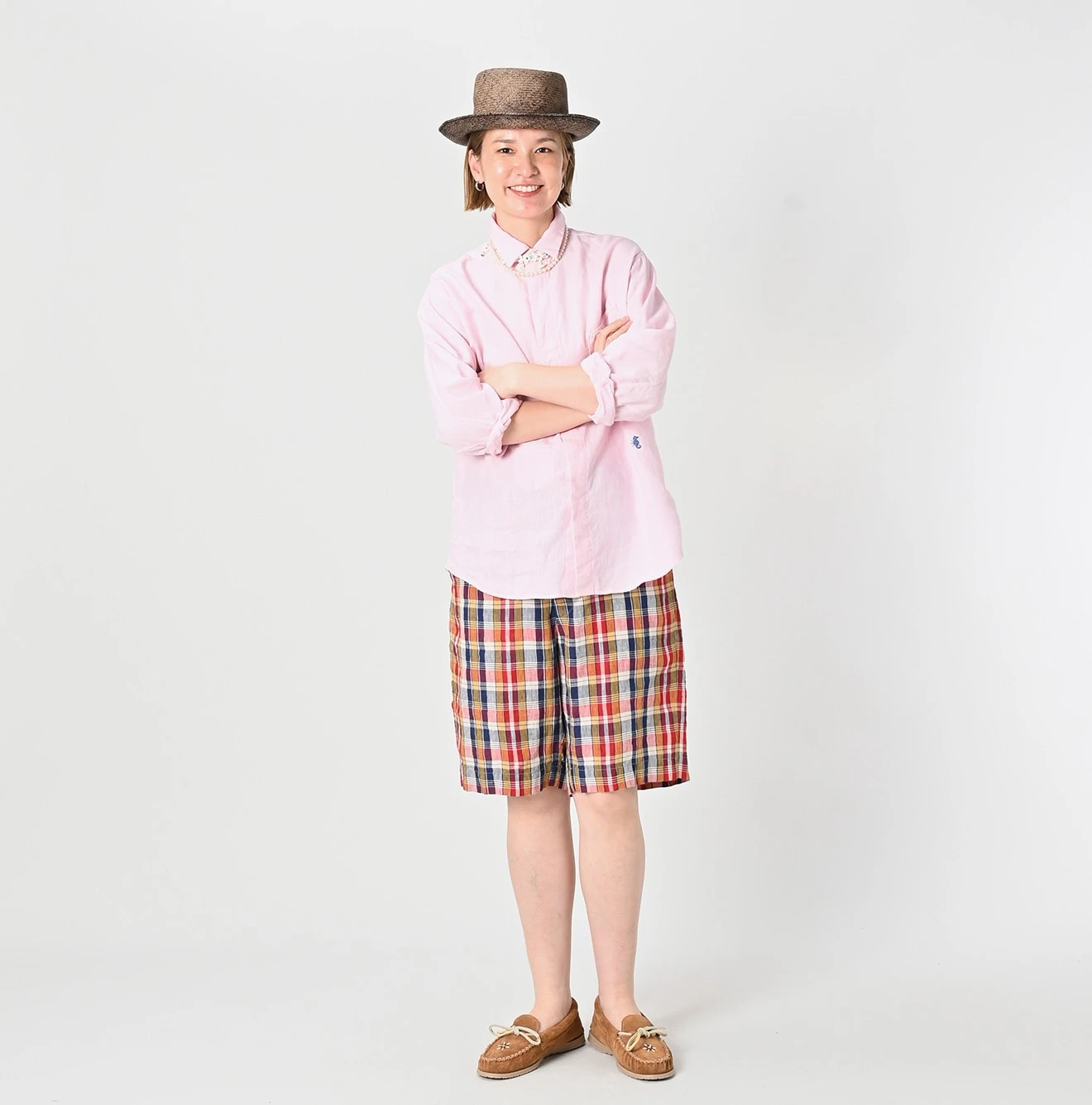 45R(フォーティファイブアール) |インドリネンマドラスのニームショーツMEN