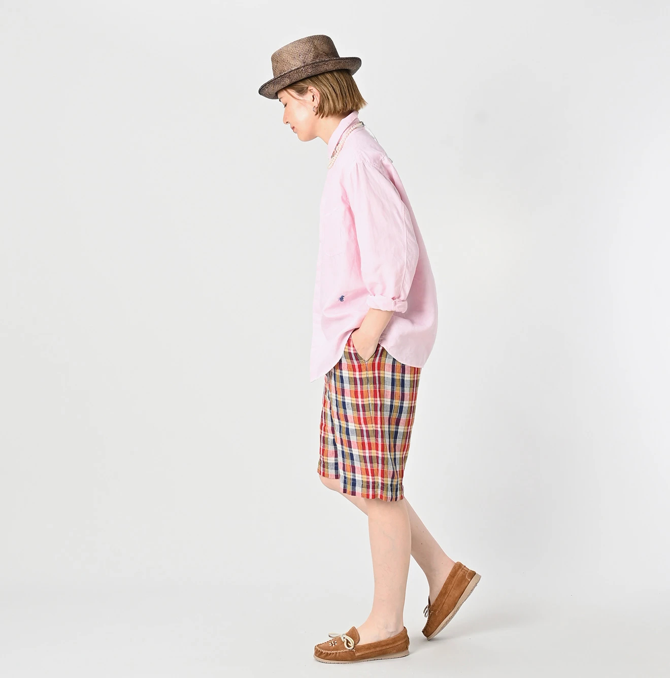 45R(フォーティファイブアール) |インドリネンマドラスのニームショーツMEN