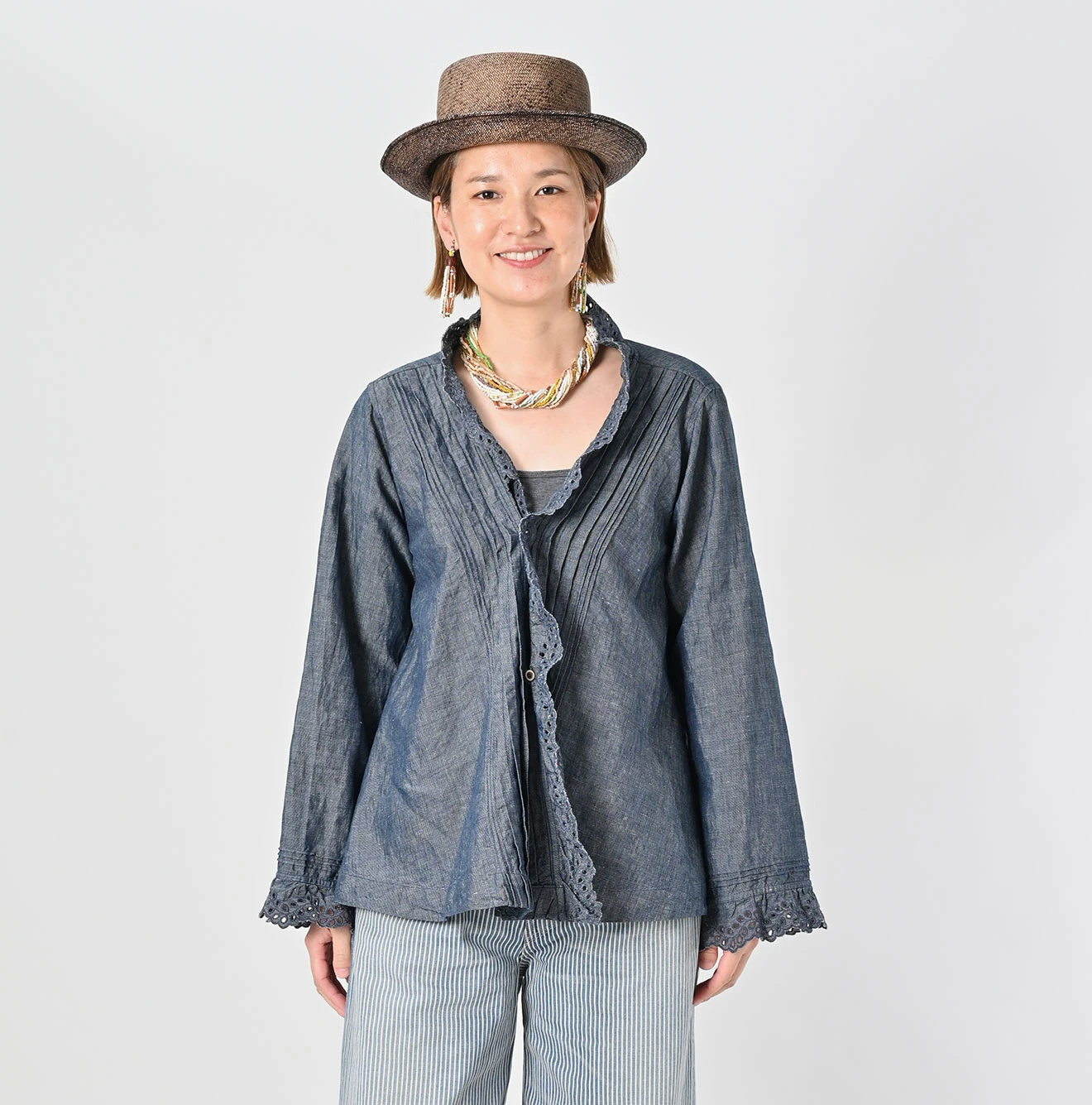 45R（フォーティファイブアール）| 綿麻ダンガリーのカットワーク
