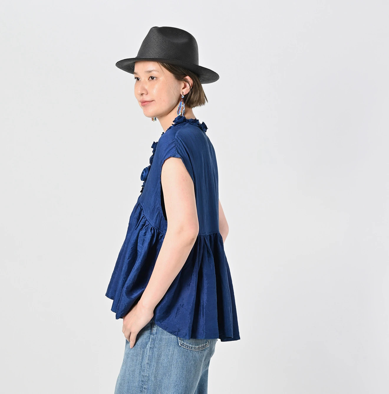 45R(フォーティファイブアール) |藍インドシルクのキャミ