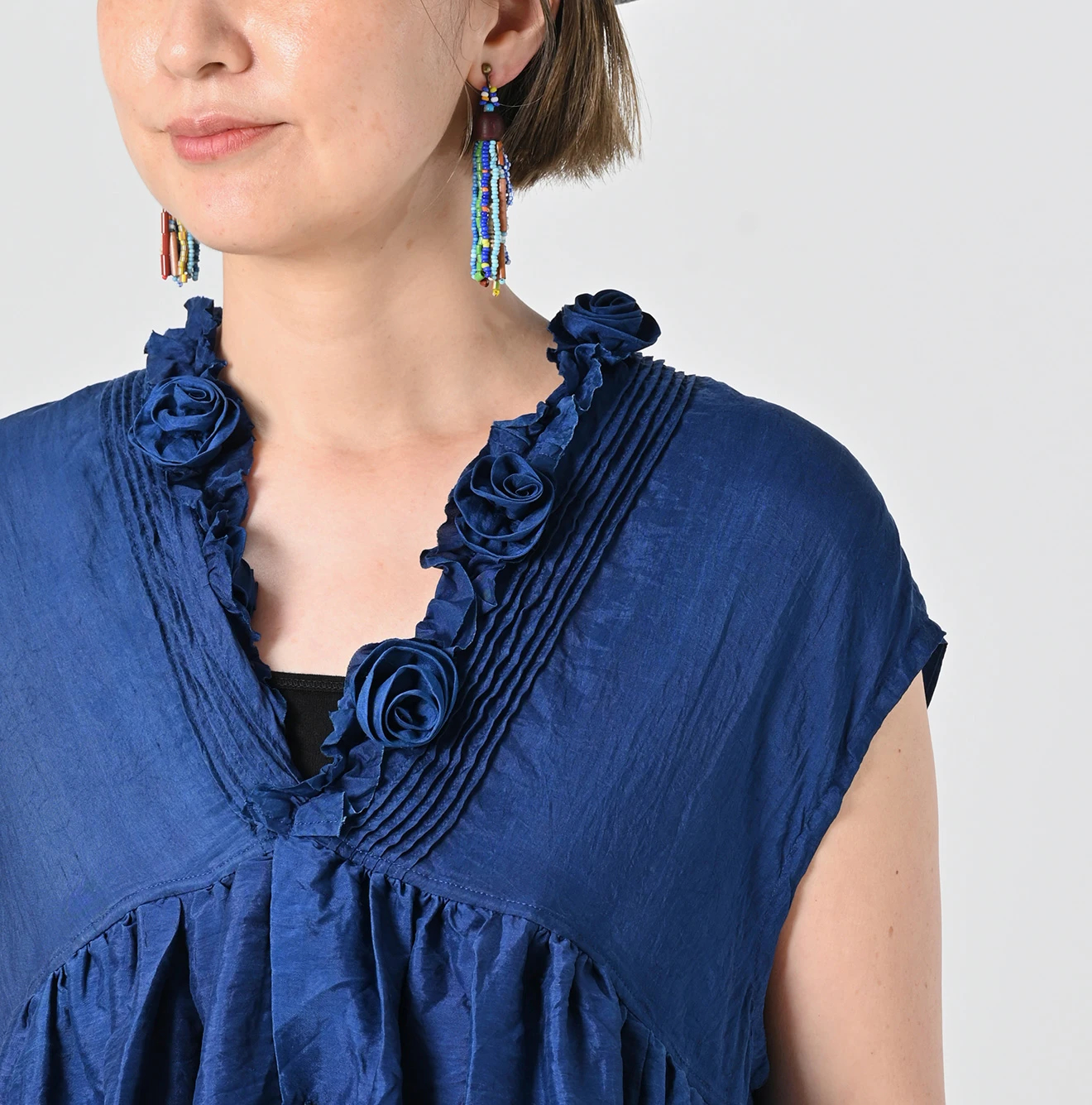 45R(フォーティファイブアール) |藍インドシルクのキャミ