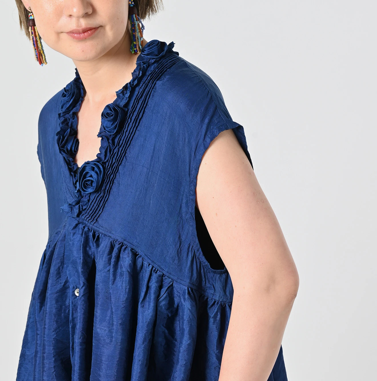 45R(フォーティファイブアール) |藍インドシルクのキャミ