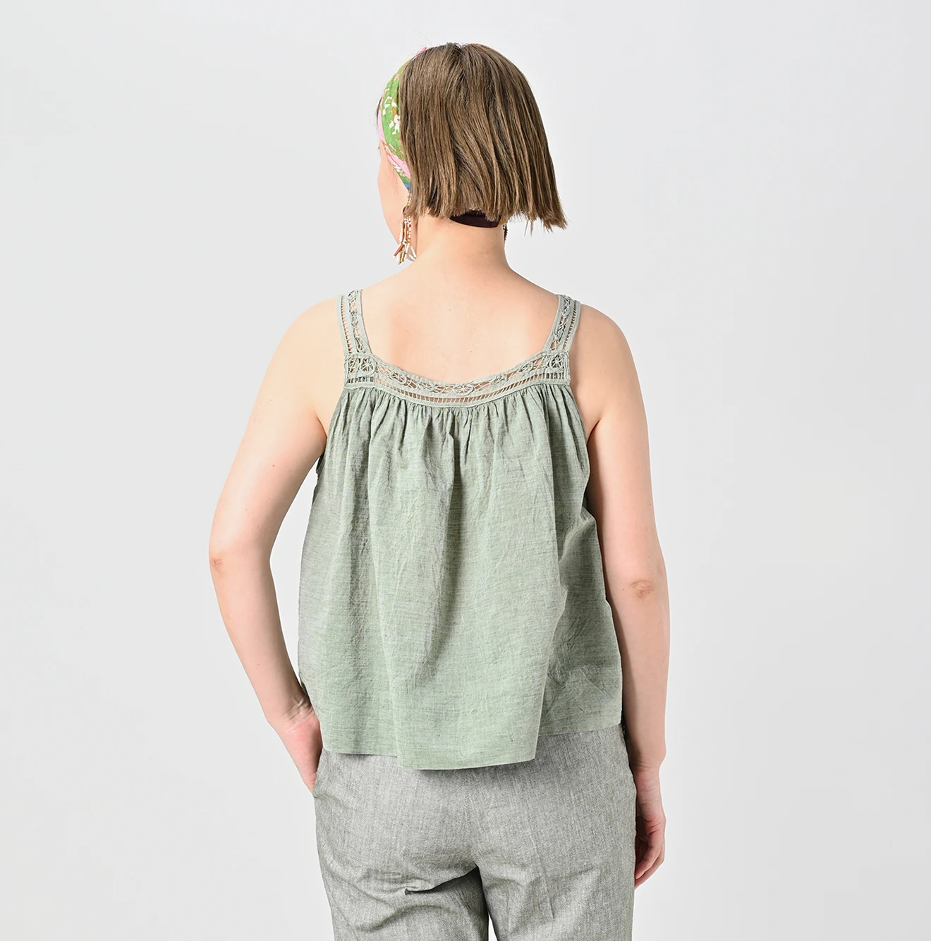 45R(フォーティファイブアール) |インドカディリボンレースのフレアキャミ