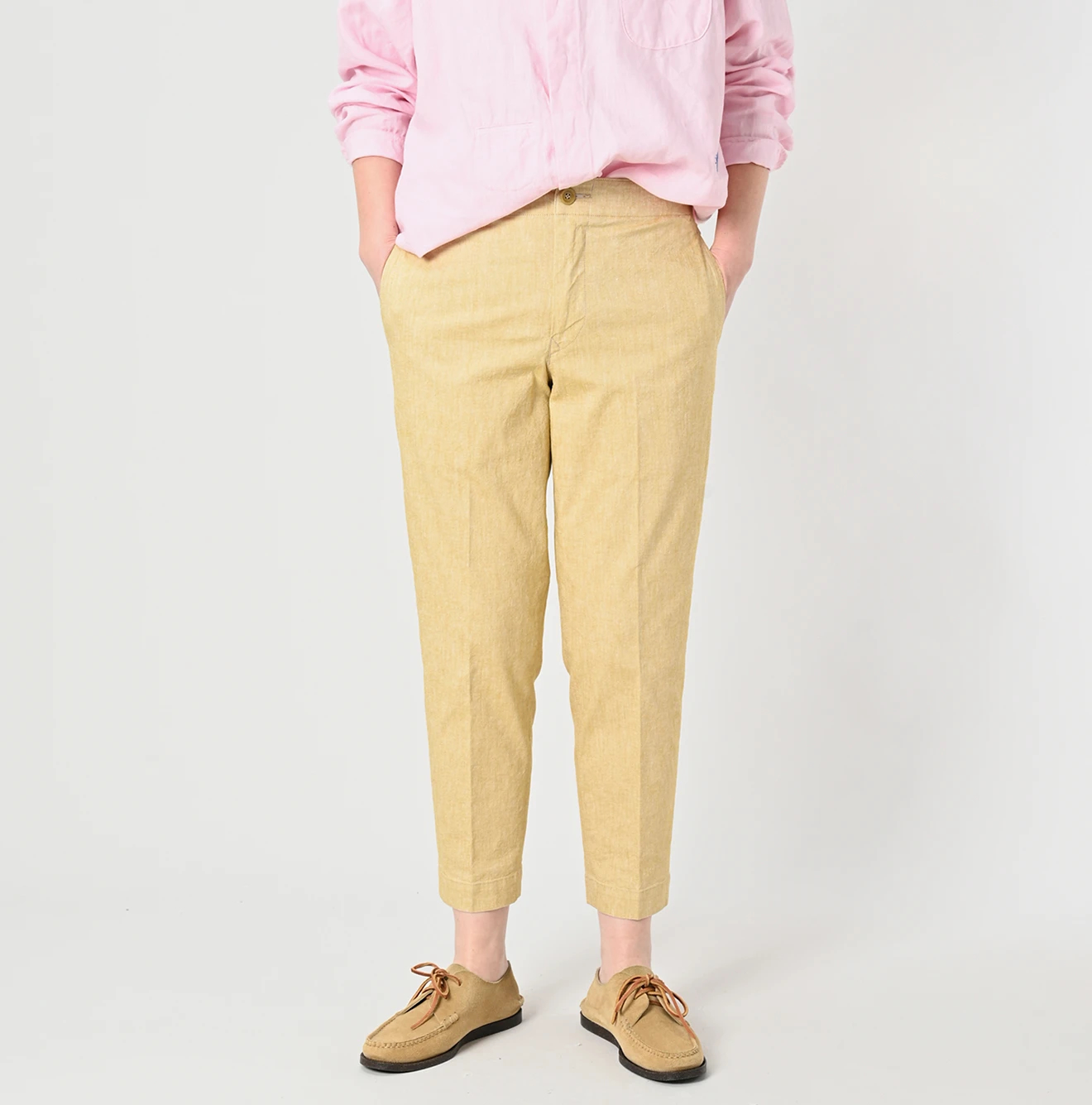 45R(フォーティファイブアール) |綿麻オックスストレッチのサブリナスラックス