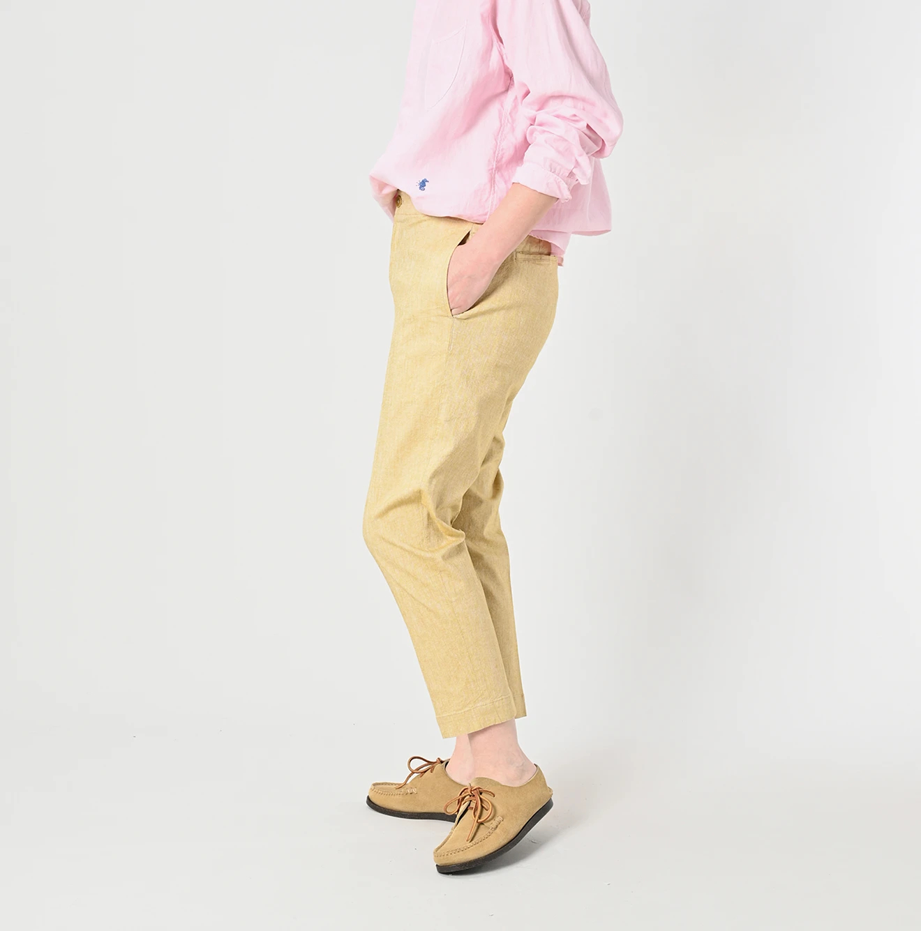 45R(フォーティファイブアール) |綿麻オックスストレッチのサブリナスラックス