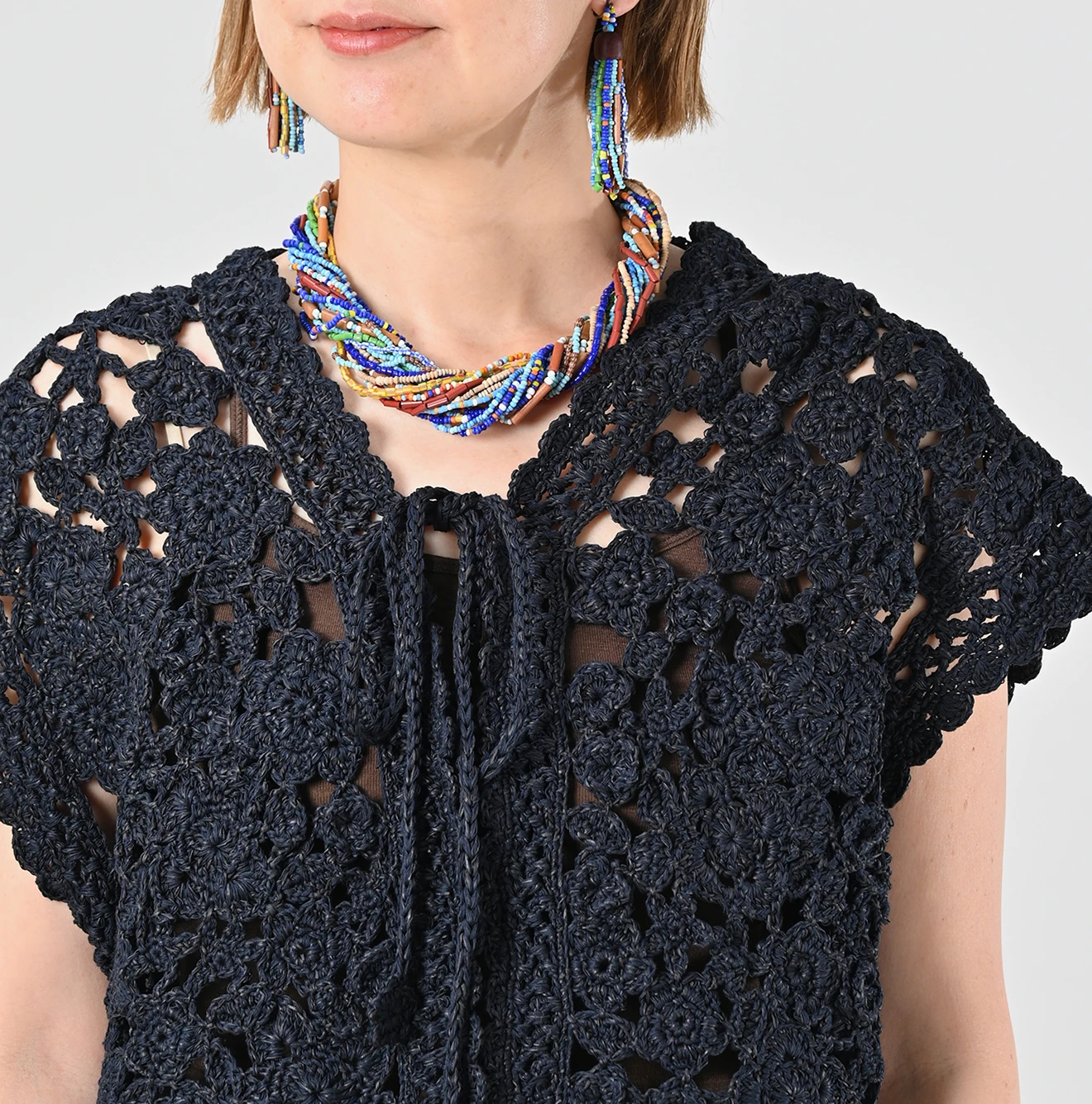 45R(フォーティファイブアール) |和紙かぎ針フラワーのボレロ