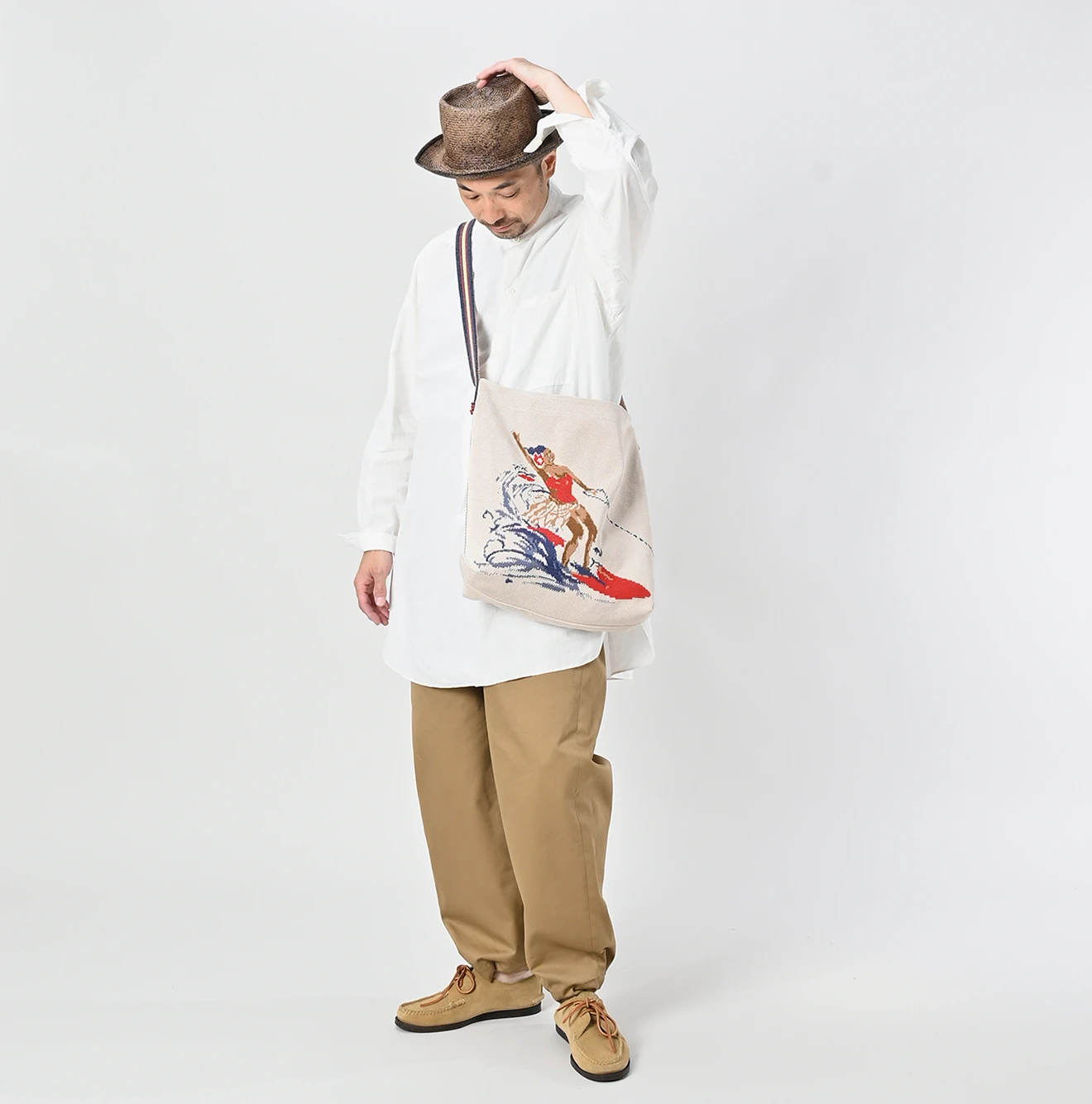 45R(フォーティファイブアール) |サーフフラガールジャカードのショルダーバッグ