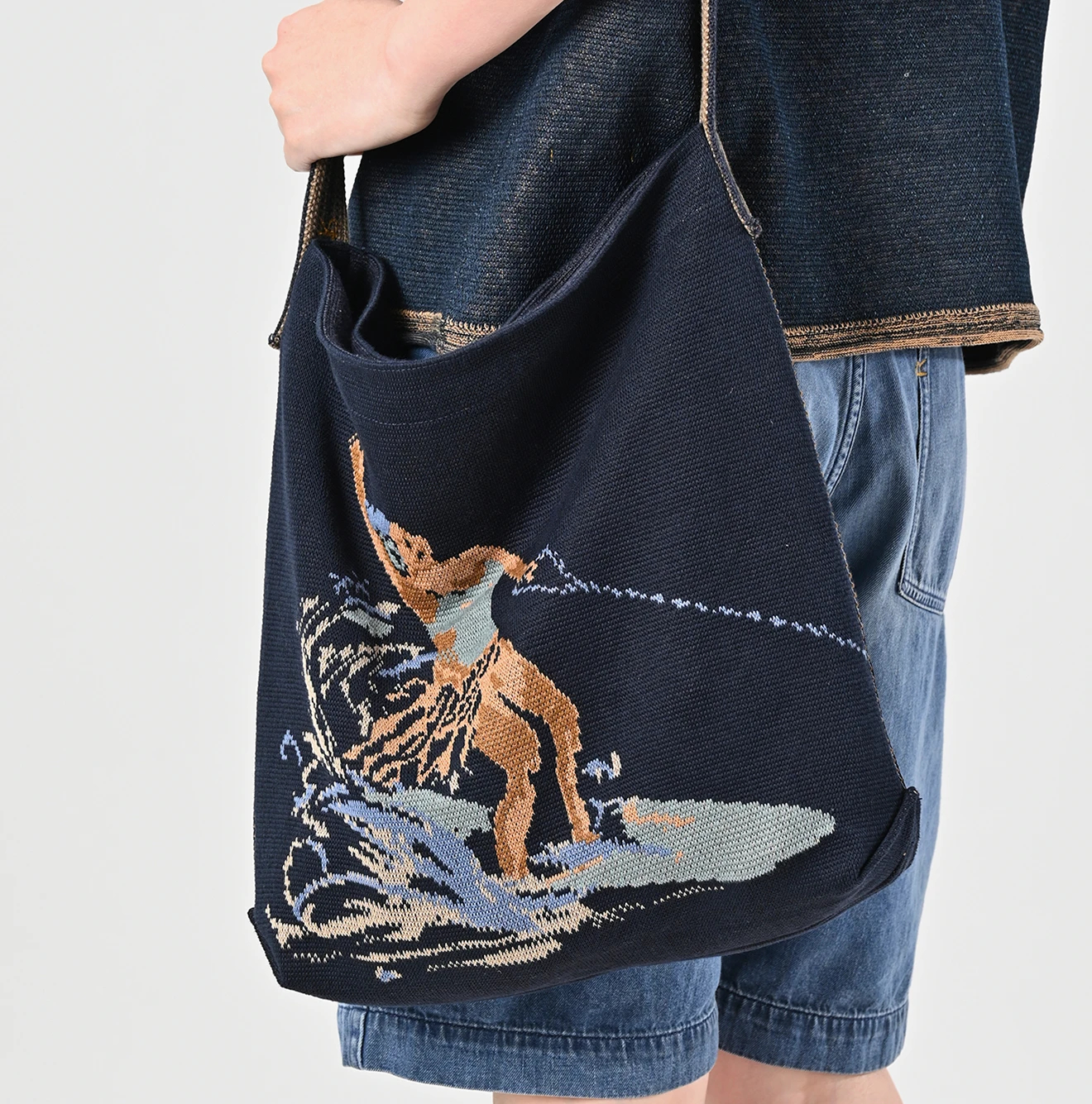 45R(フォーティファイブアール) |サーフフラガールジャカードのショルダーバッグ