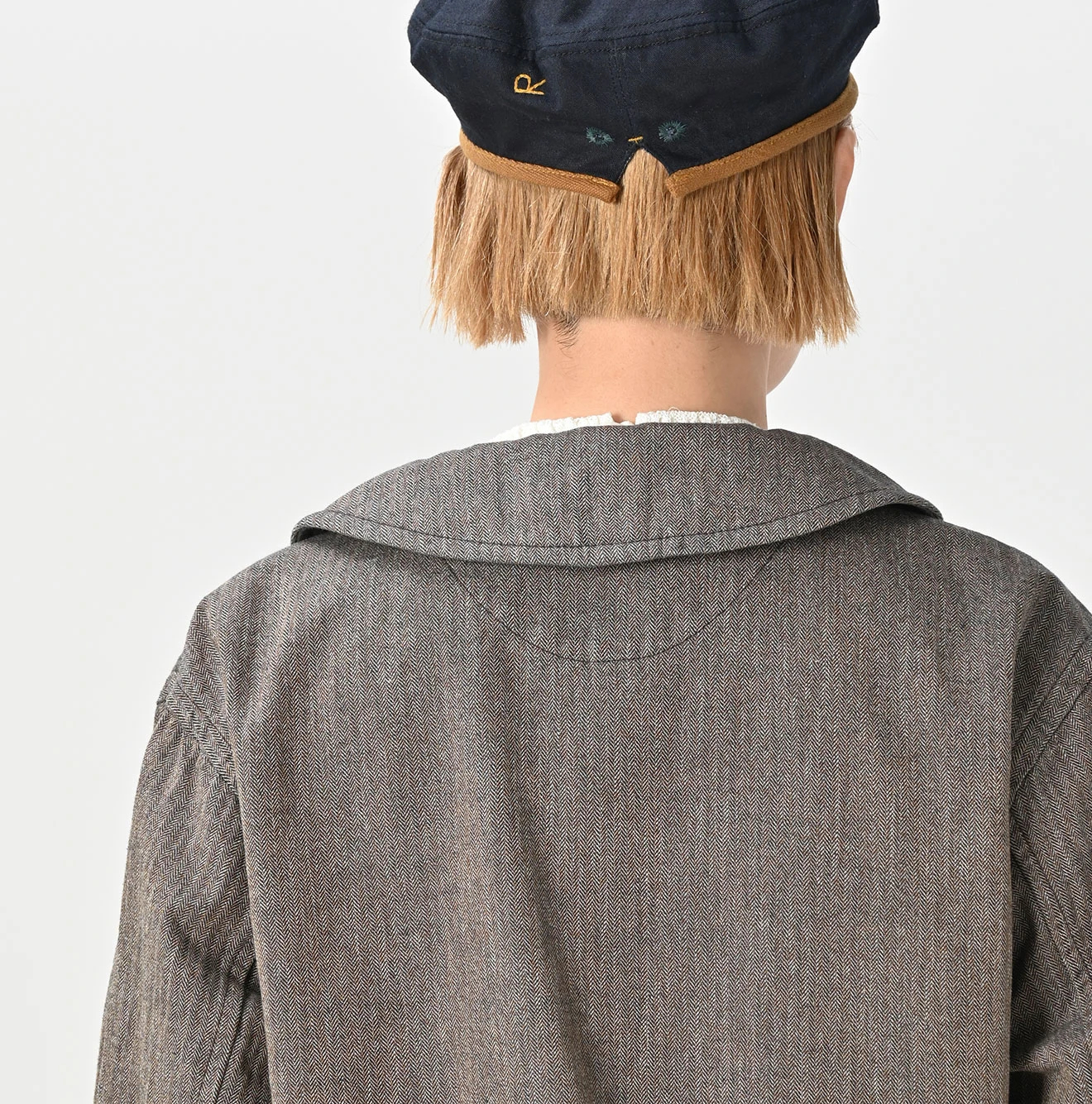 45R(フォーティファイブアール) |ミニヘリンボンコットンツイードのアニーブルゾン（インディゴ）