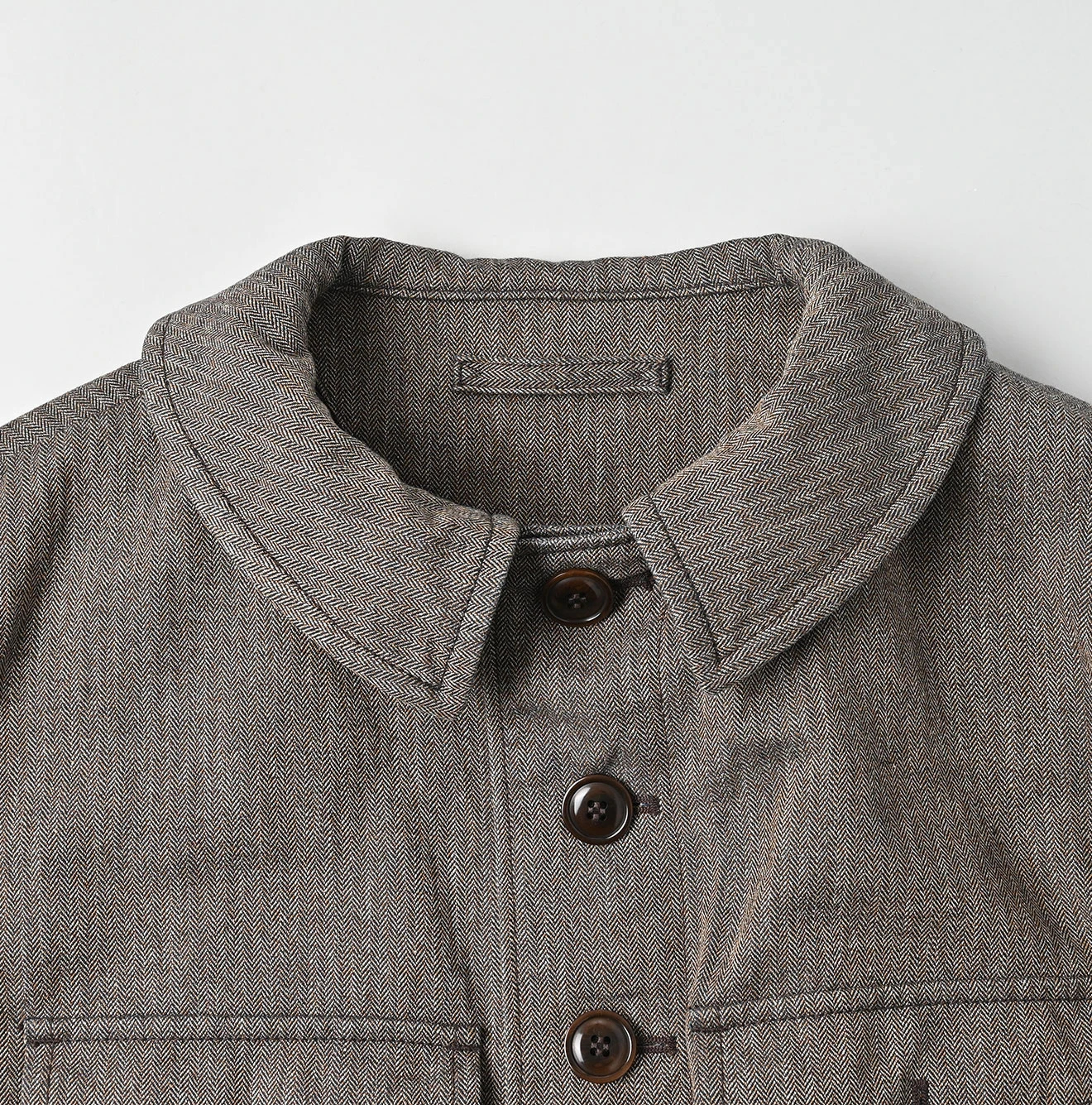 45R(フォーティファイブアール) |ミニヘリンボンコットンツイードのアニーブルゾン（インディゴ）