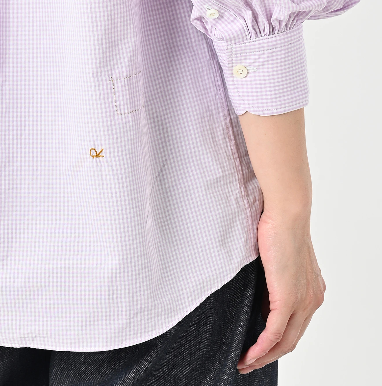 45R(フォーティファイブアール) |180番三子の長袖ボウタイクッペシャツ