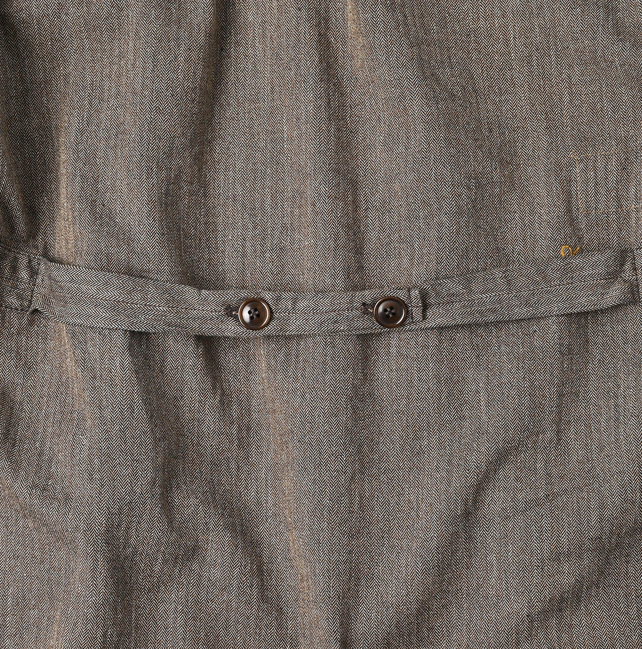 45R(フォーティファイブアール) |ミニヘリンボンコットンツイードのワーキングドレス（インディゴ）