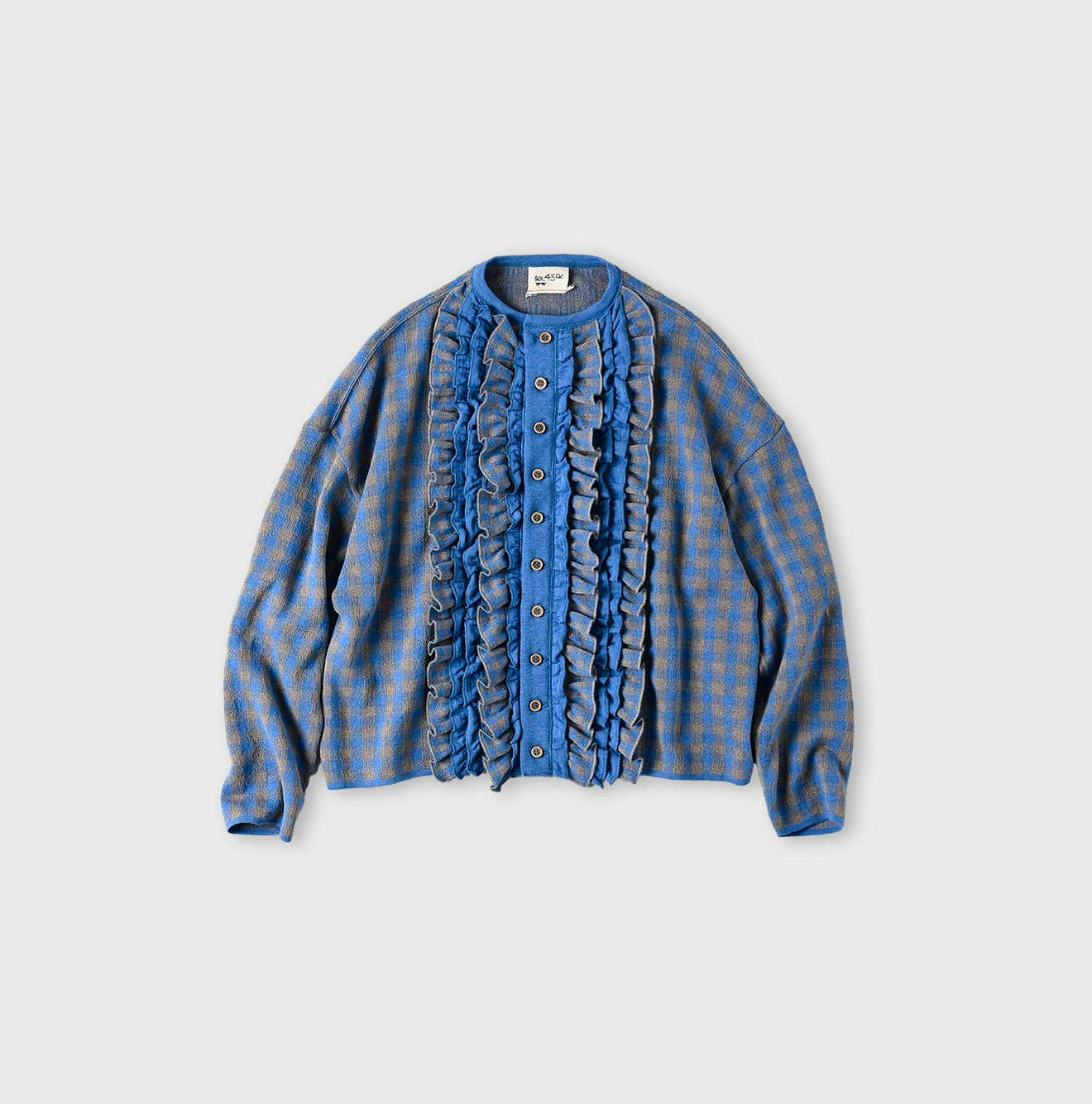 45R(フォーティファイブアール) |ギンガムジャカードのカーディガン