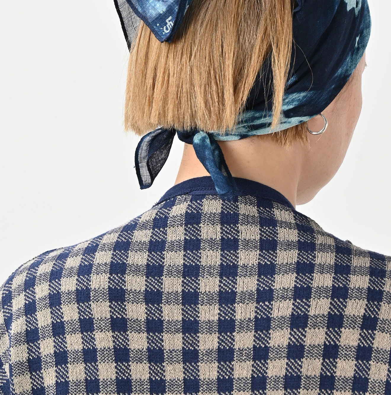 45R(フォーティファイブアール) |ギンガムジャカードのカーディガン