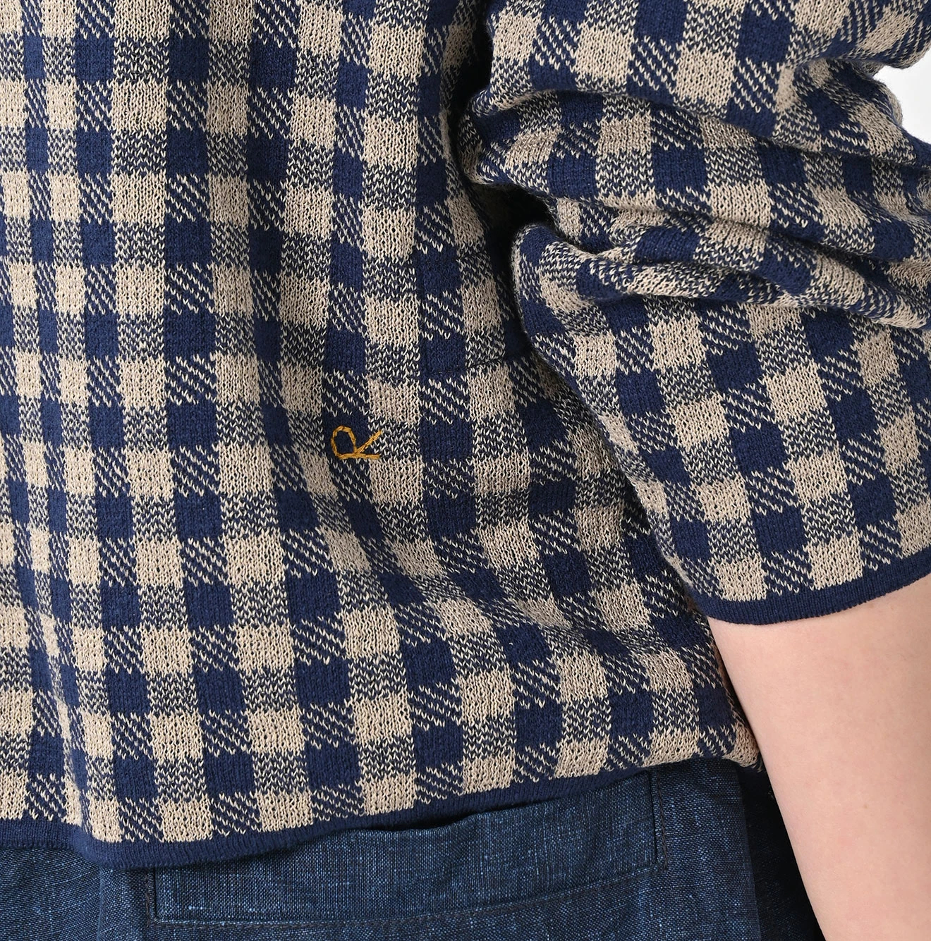 45R(フォーティファイブアール) |ギンガムジャカードのカーディガン