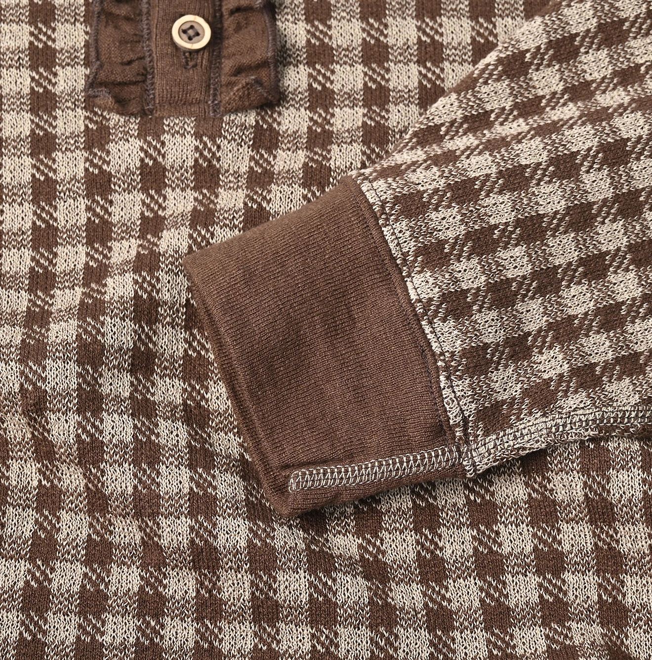 45R(フォーティファイブアール) |ギンガムジャカードのポロパフ