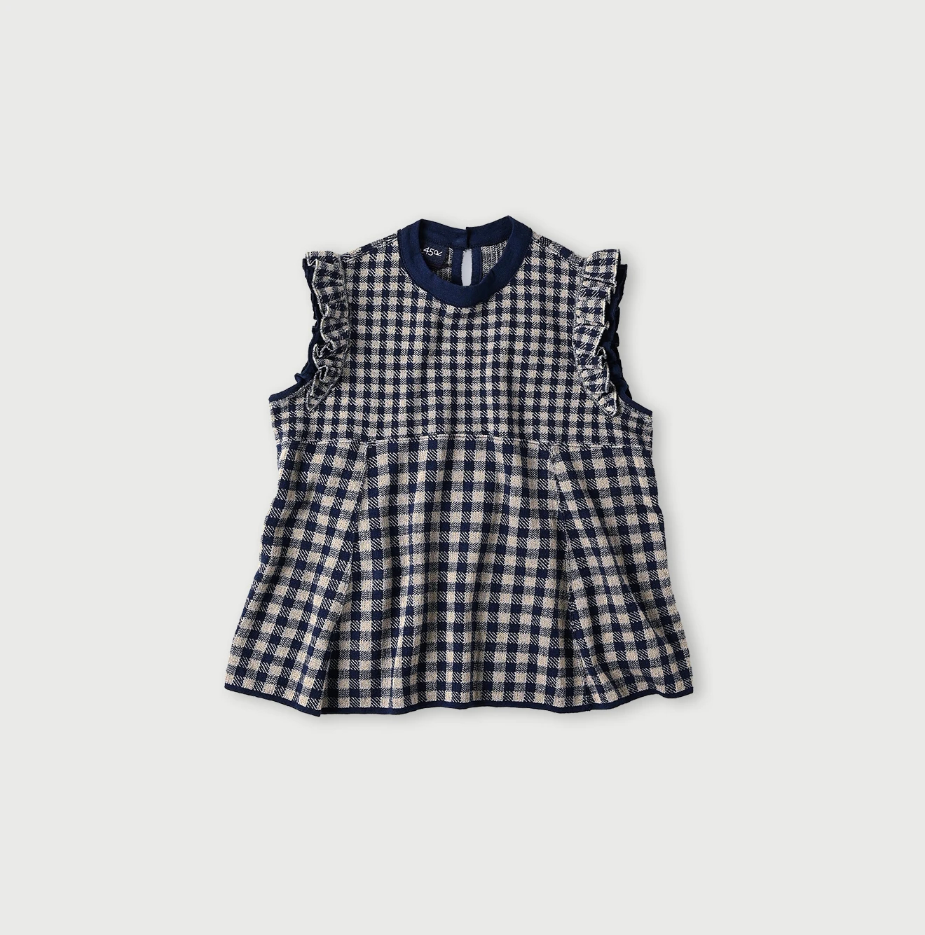 45R(フォーティファイブアール) |ギンガムジャカードのノースリーブキャミ