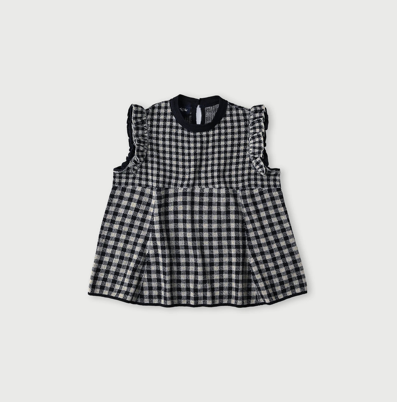 45R(フォーティファイブアール) |ギンガムジャカードのノースリーブキャミ（インディゴ）