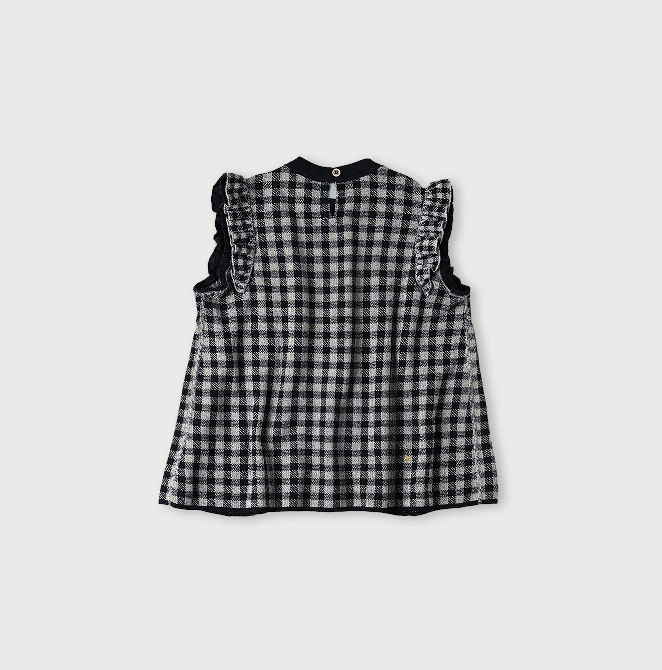 45R(フォーティファイブアール) |ギンガムジャカードのノースリーブキャミ（インディゴ）