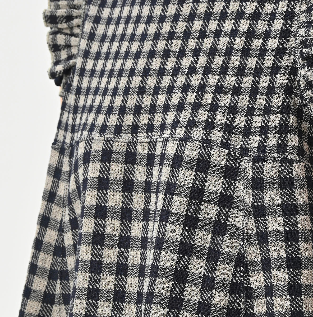 45R(フォーティファイブアール) |ギンガムジャカードのノースリーブキャミ（インディゴ）