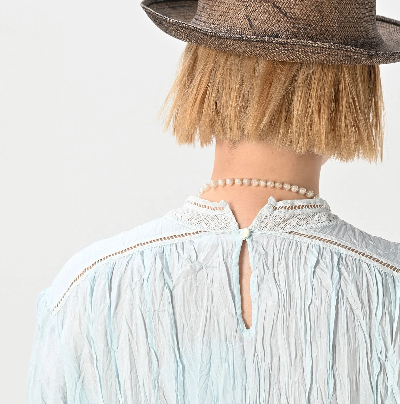 45R(フォーティファイブアール) |インドシルクのレースブラウス