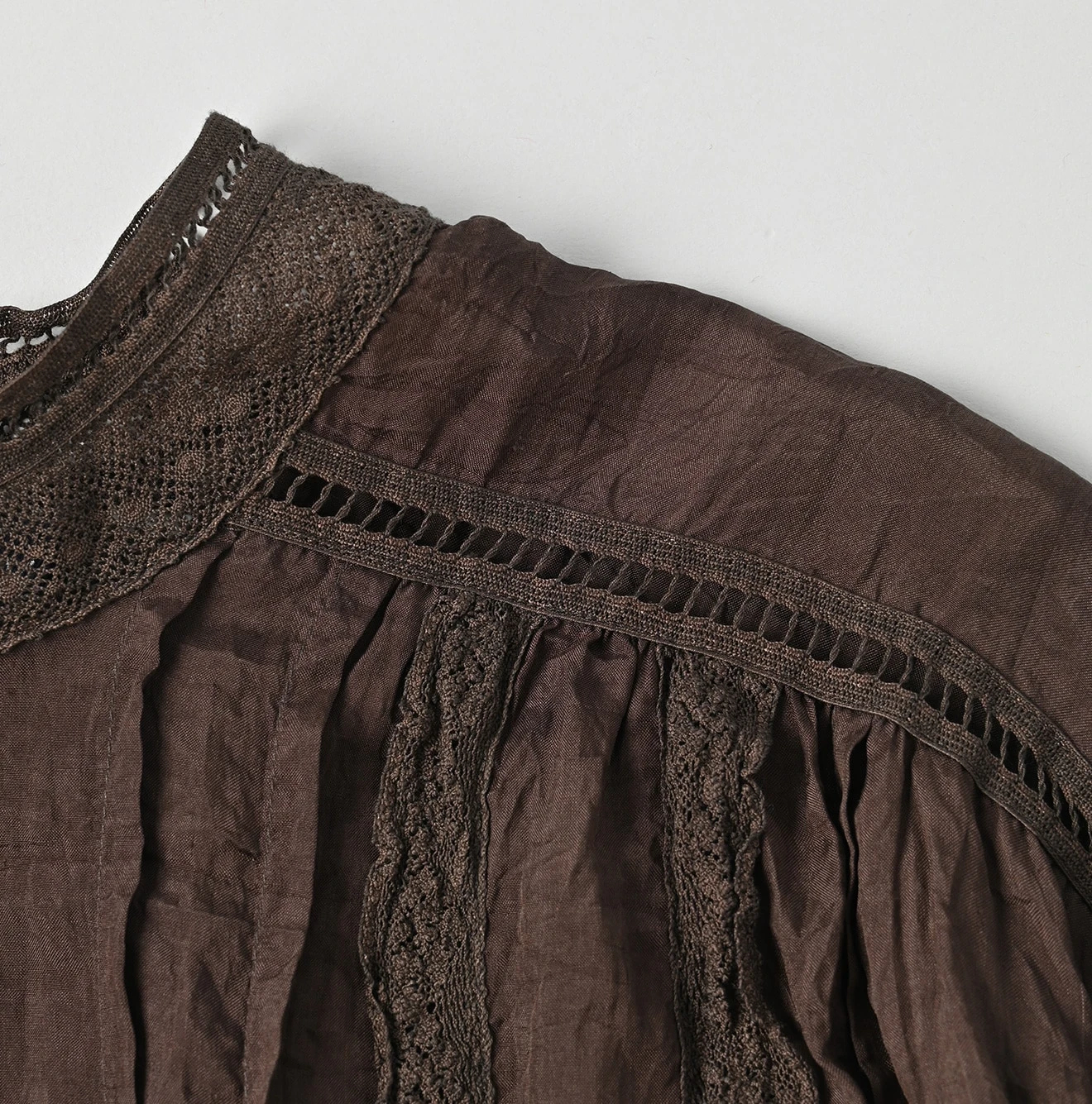 45R(フォーティファイブアール) |インドシルクのレースブラウス