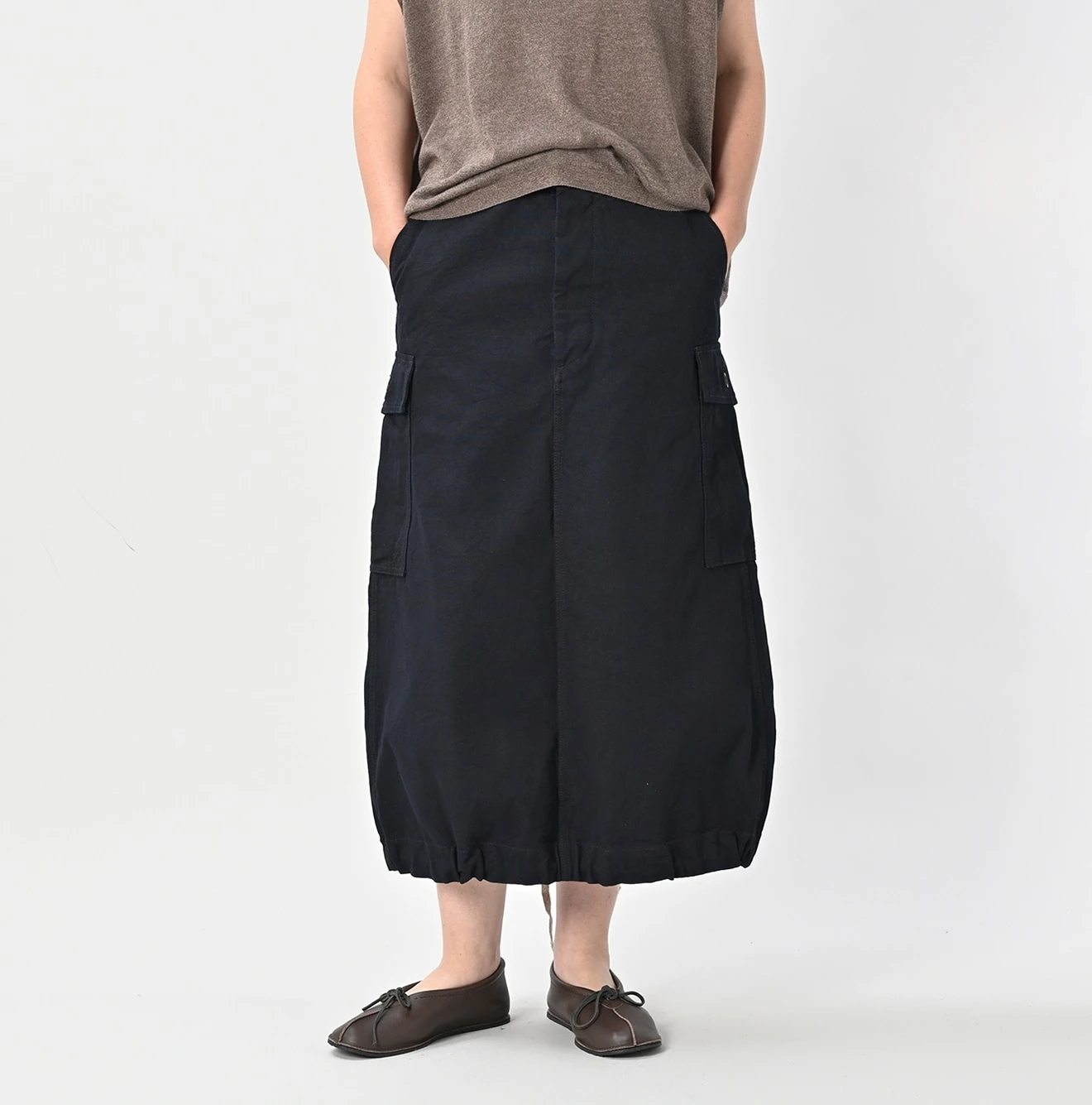 45R(フォーティファイブアール) |ダックのカーゴスカート（インディゴ）