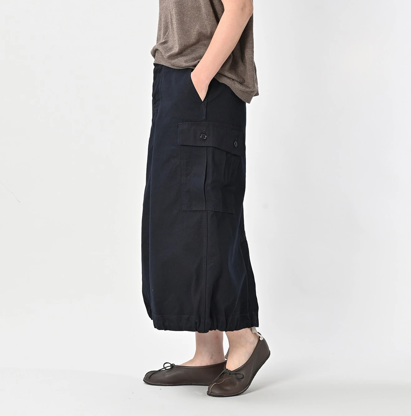 45R(フォーティファイブアール) |ダックのカーゴスカート（インディゴ）