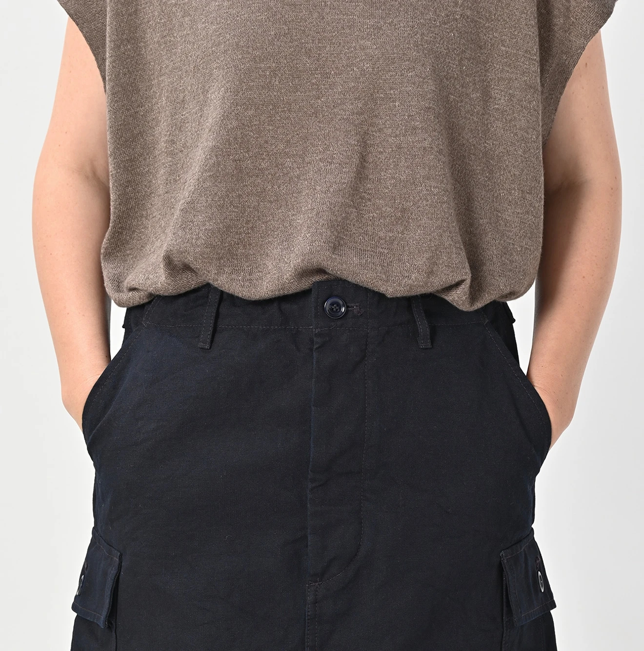 45R(フォーティファイブアール) |ダックのカーゴスカート（インディゴ）