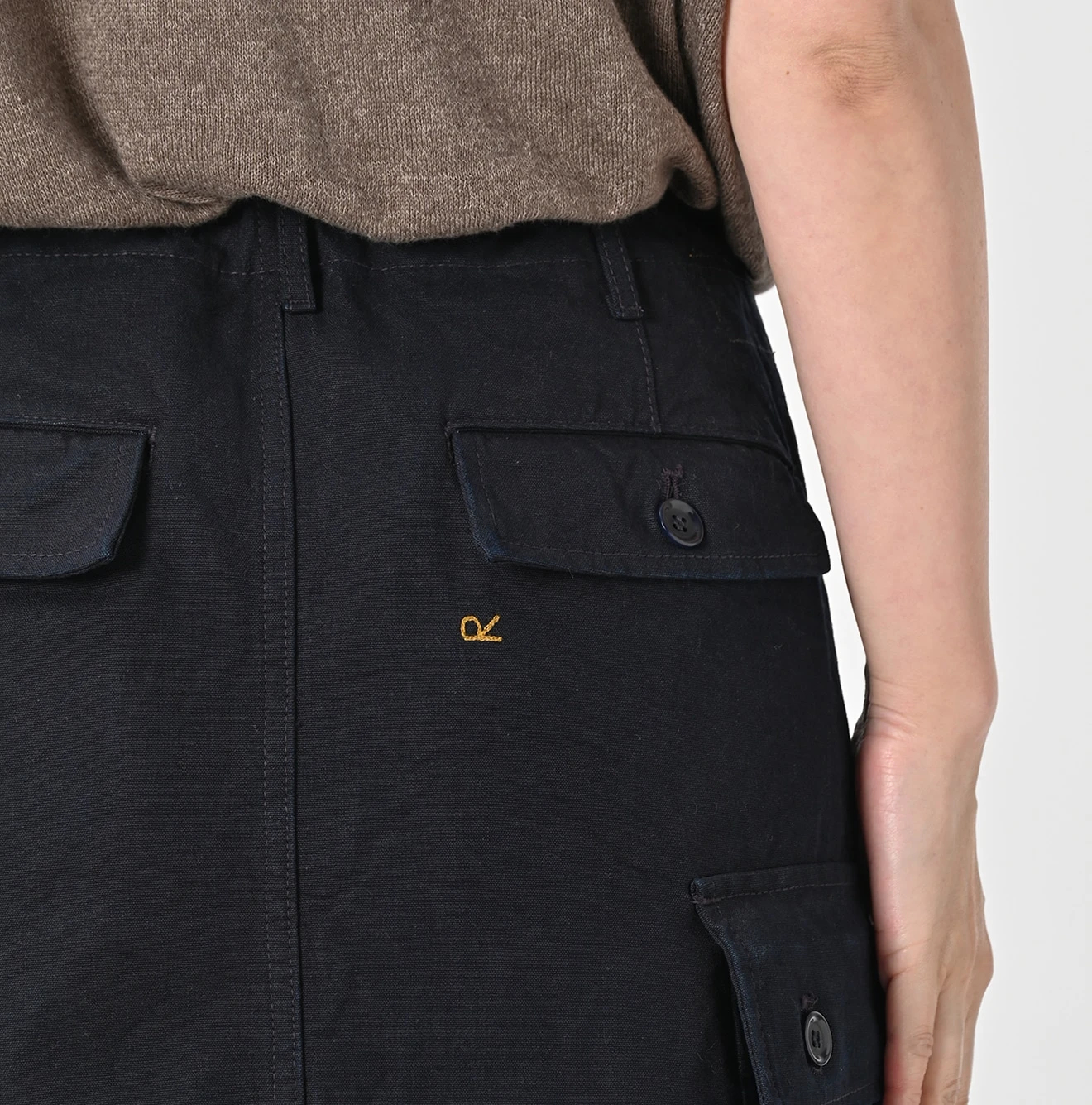 45R(フォーティファイブアール) |ダックのカーゴスカート（インディゴ）