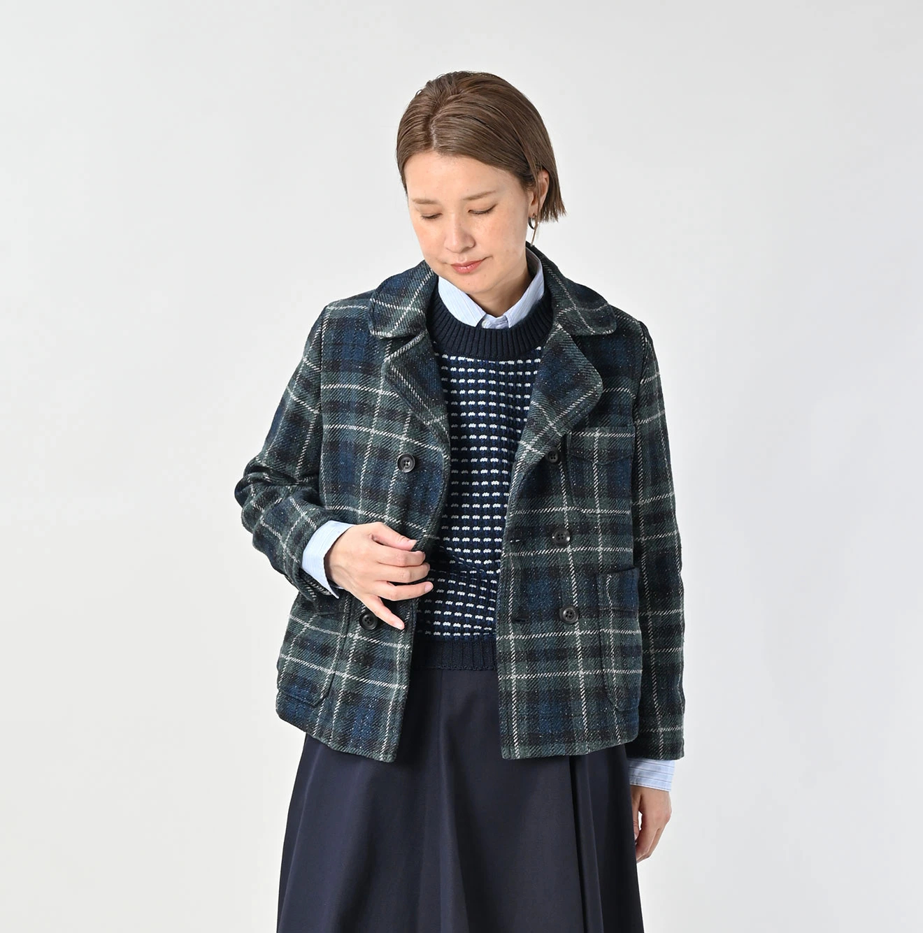 45R(フォーティファイブアール) |コットンツイードのアニーダブルジャケット