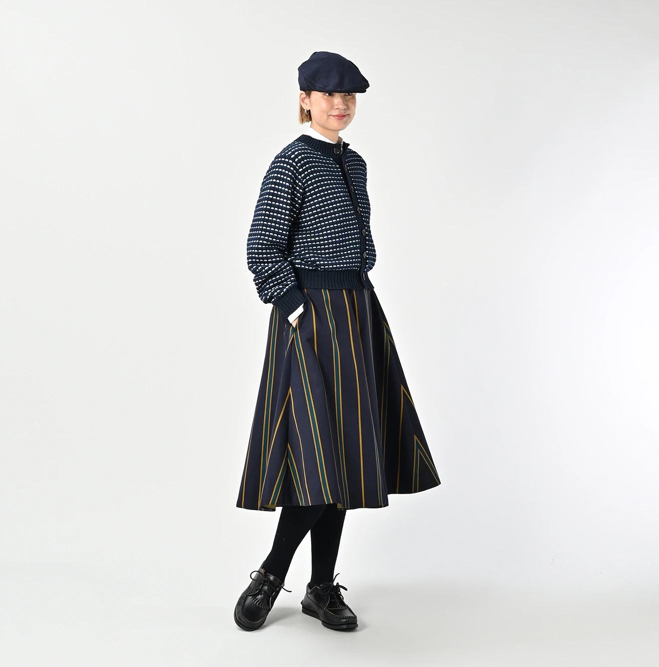 45R(フォーティファイブアール) |ウールコットンベネシャンのサーキュラースカート