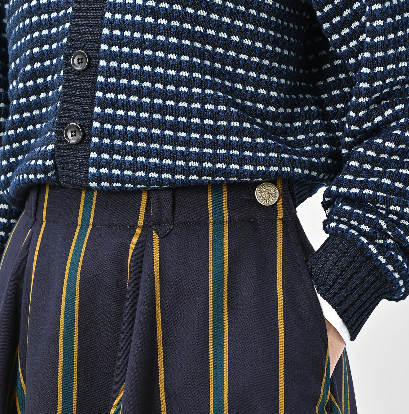 45R(フォーティファイブアール) |ウールコットンベネシャンのサーキュラースカート