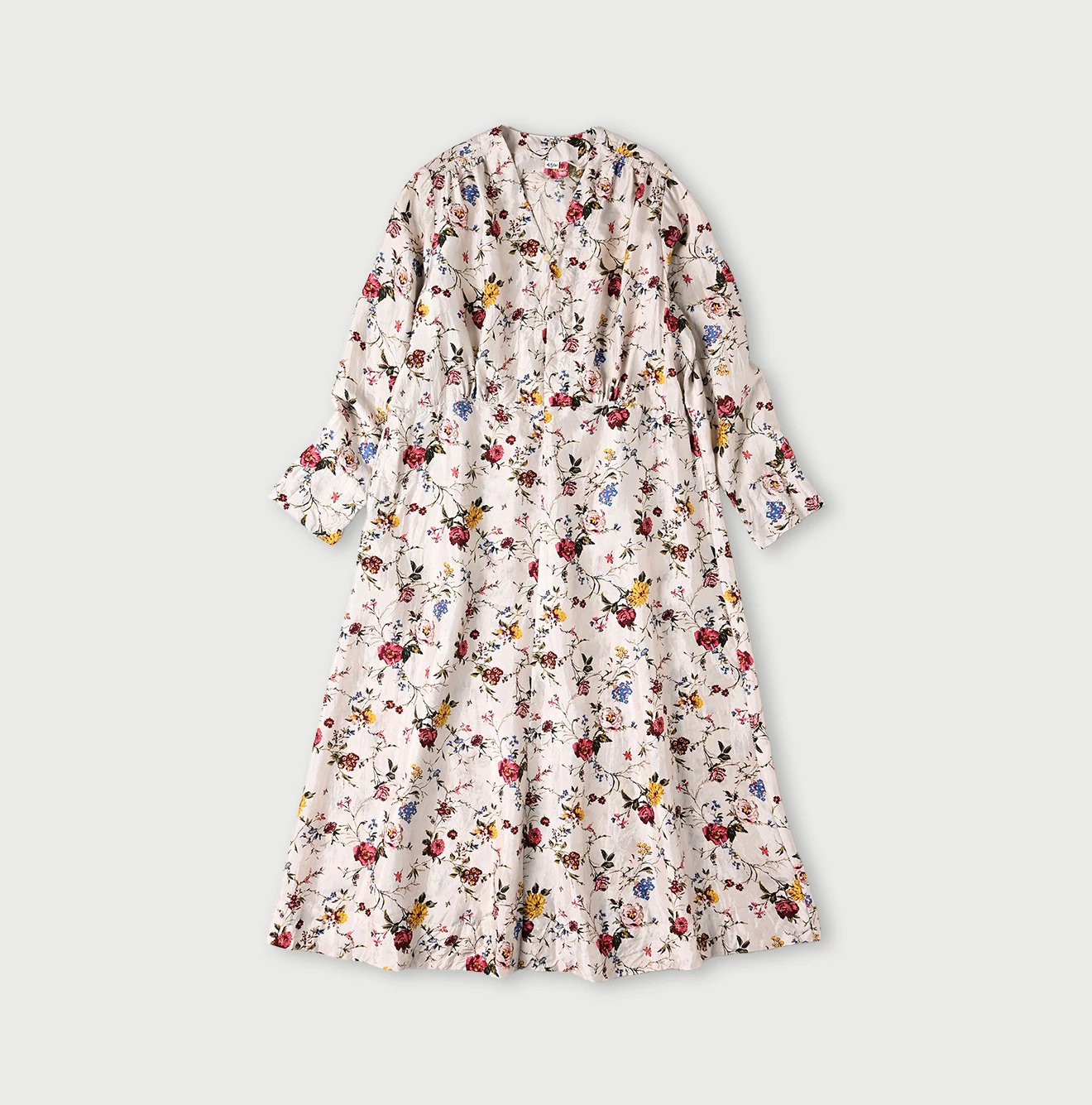 45R(フォーティファイブアール) |シルクのアンティークフラワープリントドレス