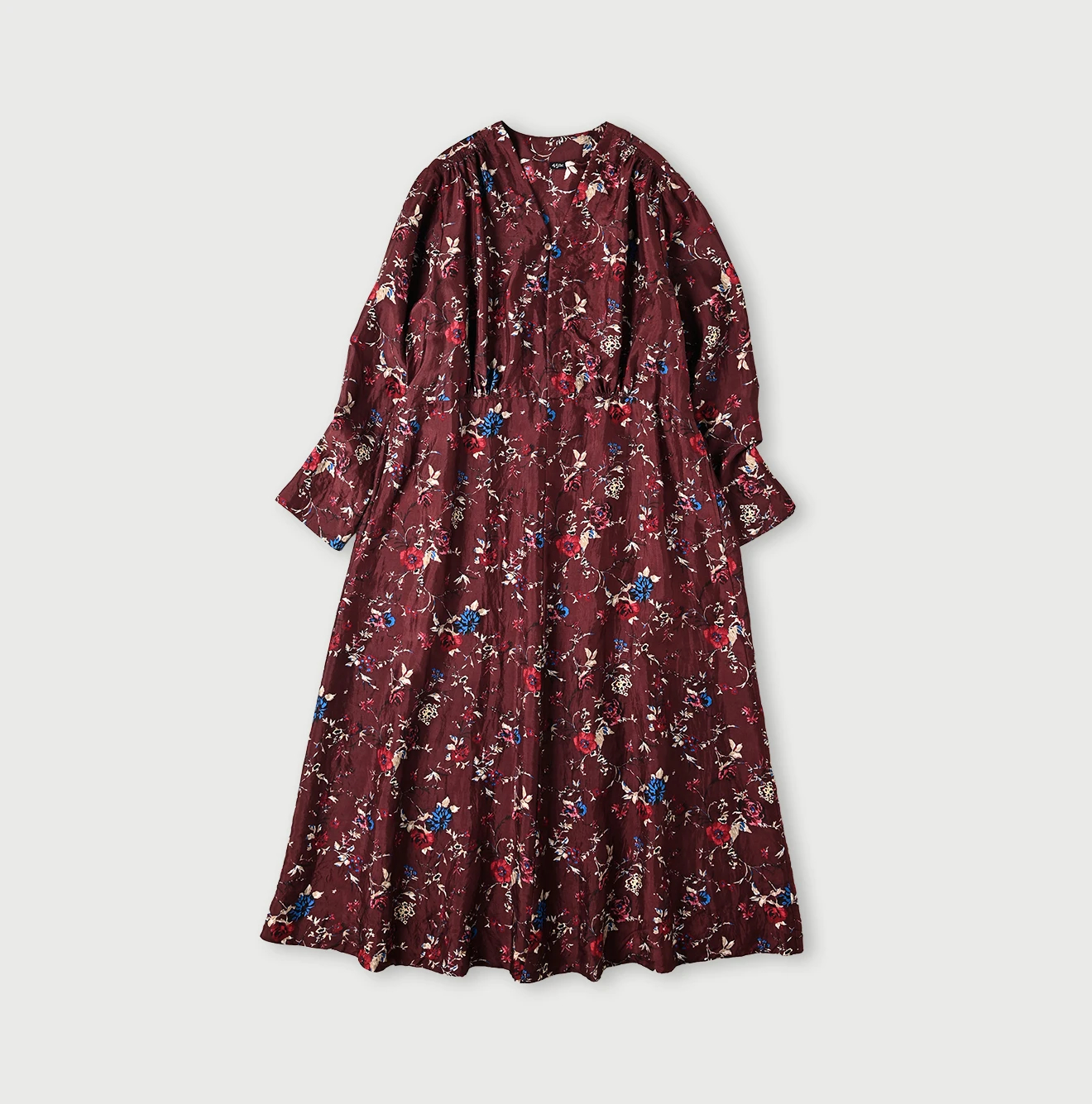 45R(フォーティファイブアール) |シルクのアンティークフラワープリントドレス
