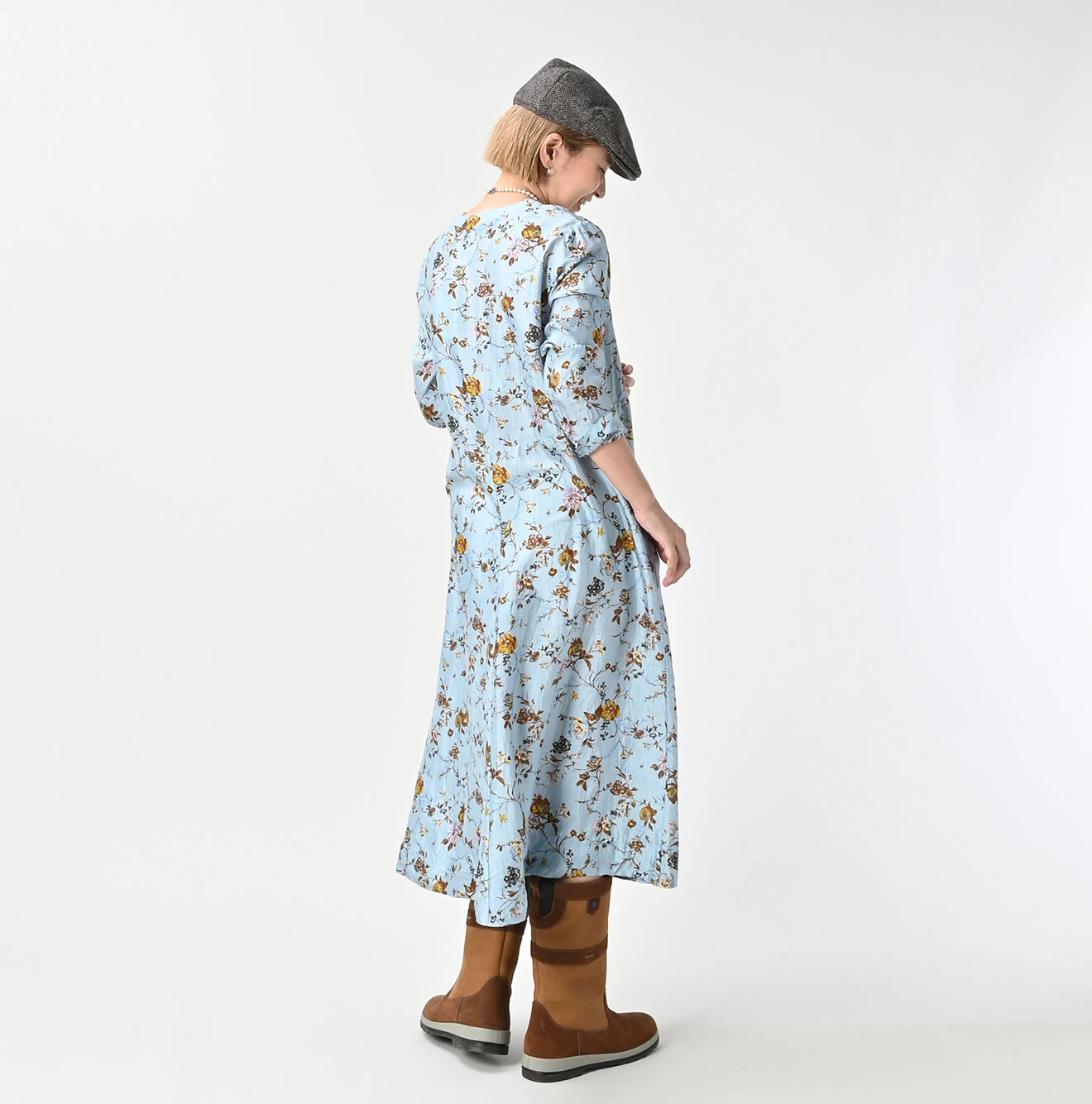 45R(フォーティファイブアール) |シルクのアンティークフラワープリントドレス