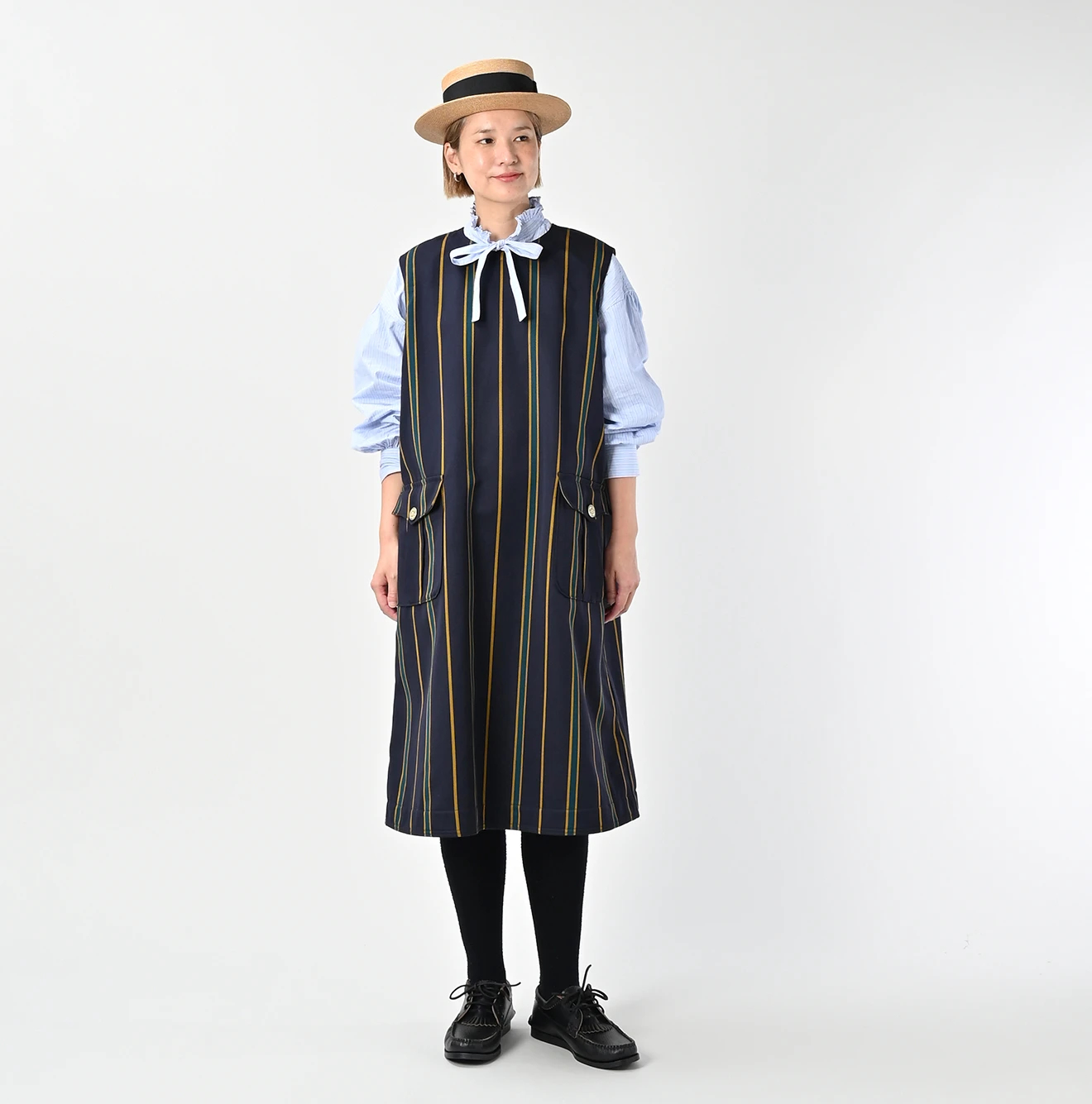 45R(フォーティファイブアール) |ウールコットンベネシャンのジャンパースカート