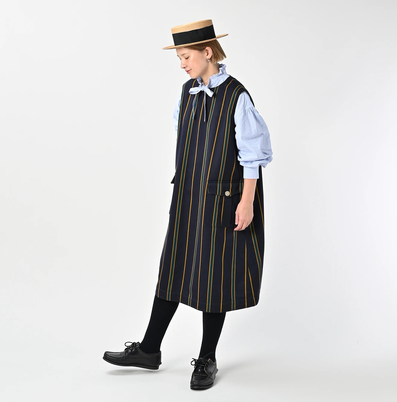 45R(フォーティファイブアール) |ウールコットンベネシャンのジャンパースカート