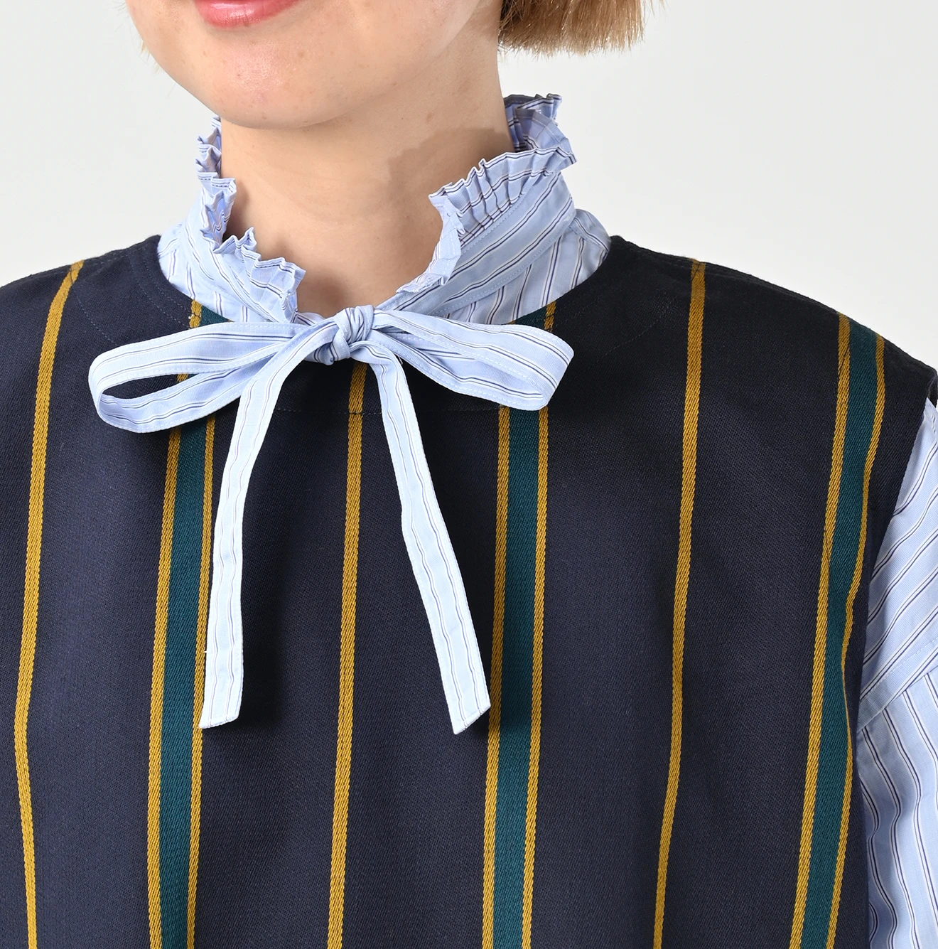 45R(フォーティファイブアール) |ウールコットンベネシャンのジャンパースカート