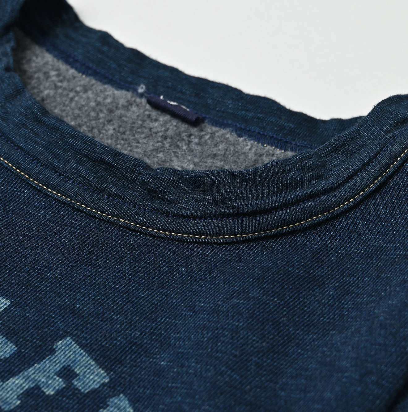 45R(フォーティファイブアール) |裏毛×デニムのパフTシャツ（インディゴ）