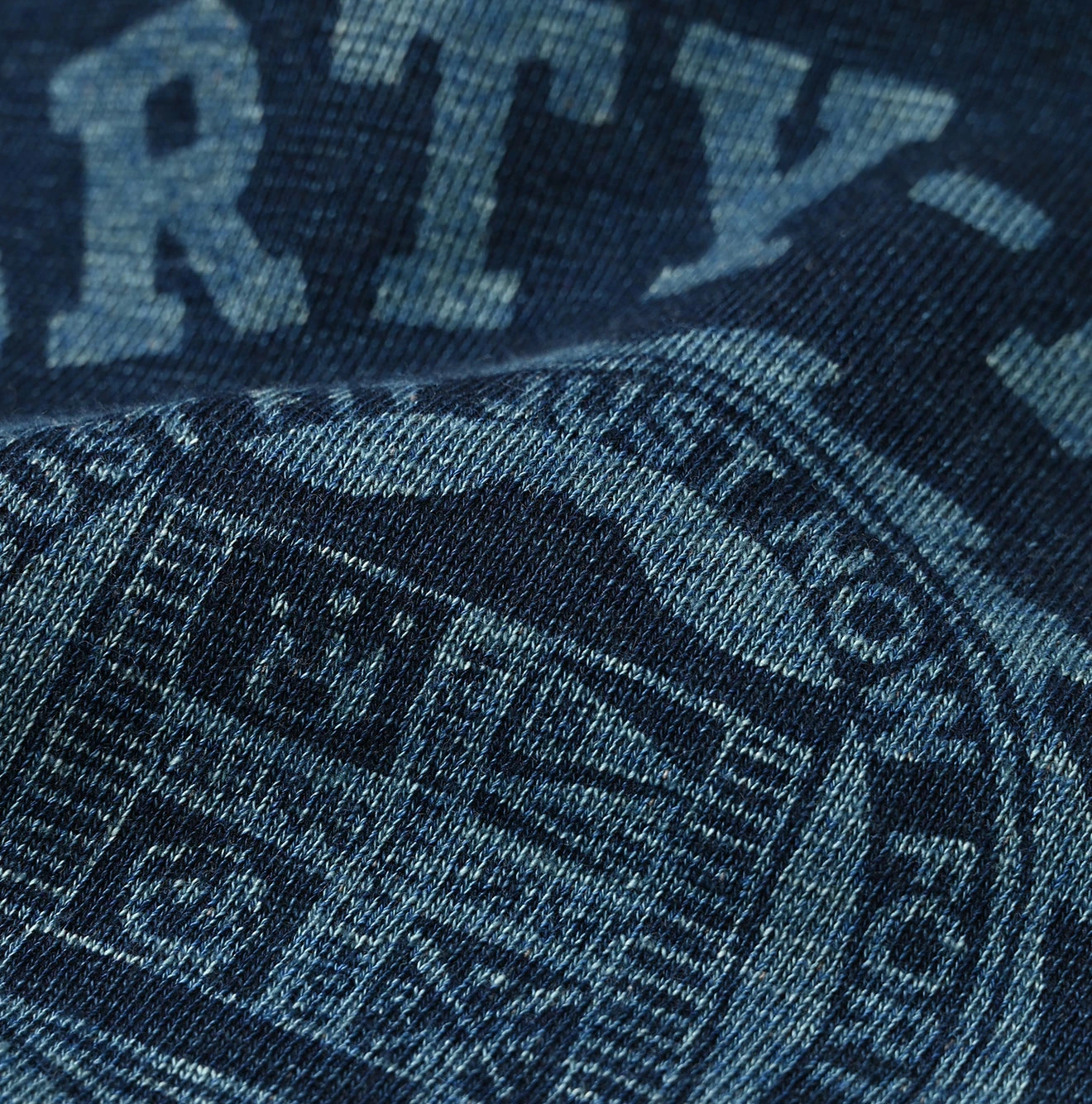 45R(フォーティファイブアール) |裏毛×デニムのパフTシャツ（インディゴ）