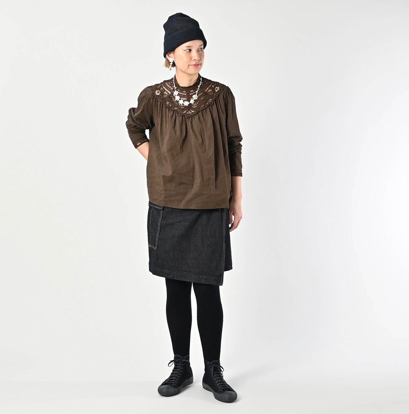 45R(フォーティファイブアール) |インドカディのリボンレースブラウス